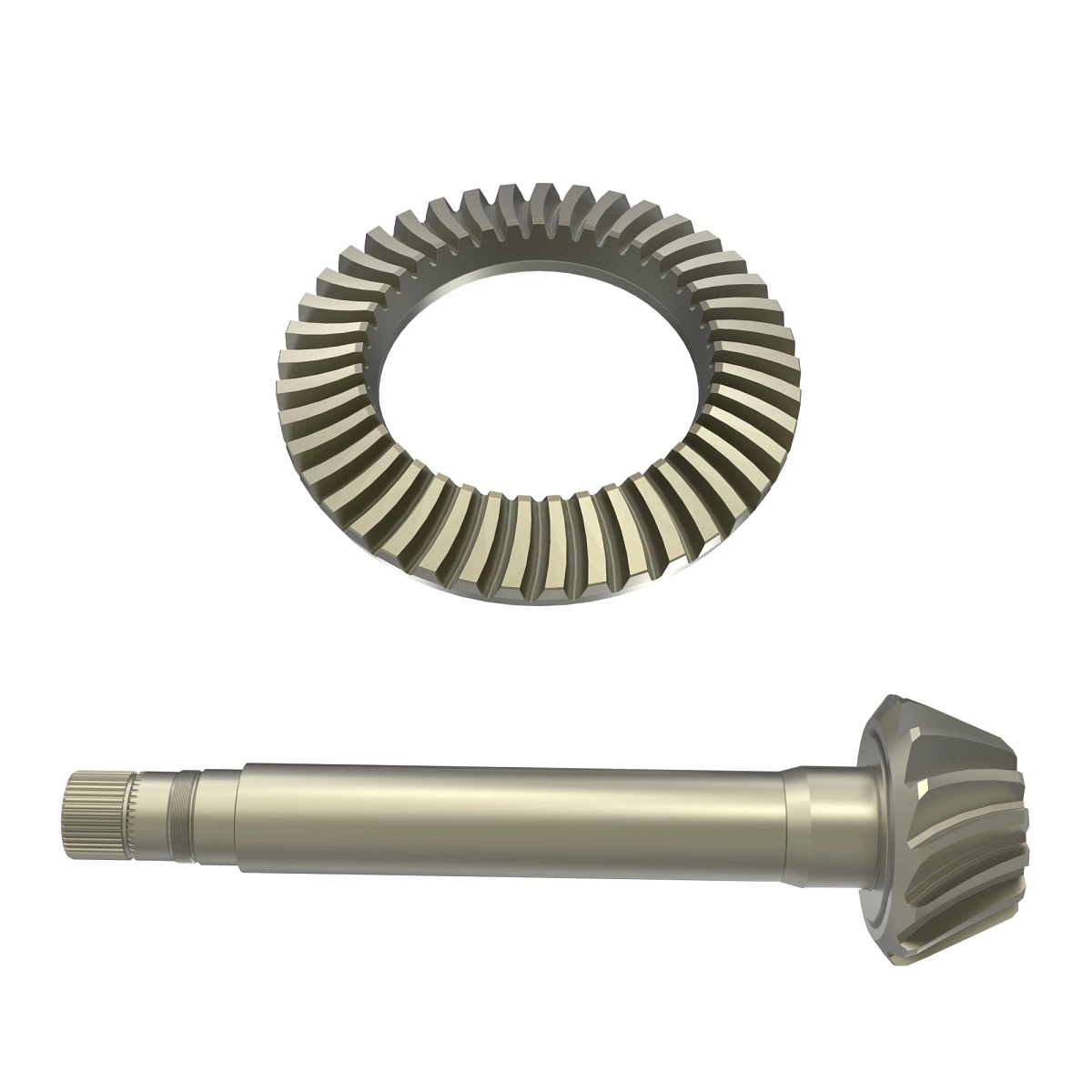 John Deere Differential Spiral Bevel Gear with Pinion Shaft, Right Side - YZ120771