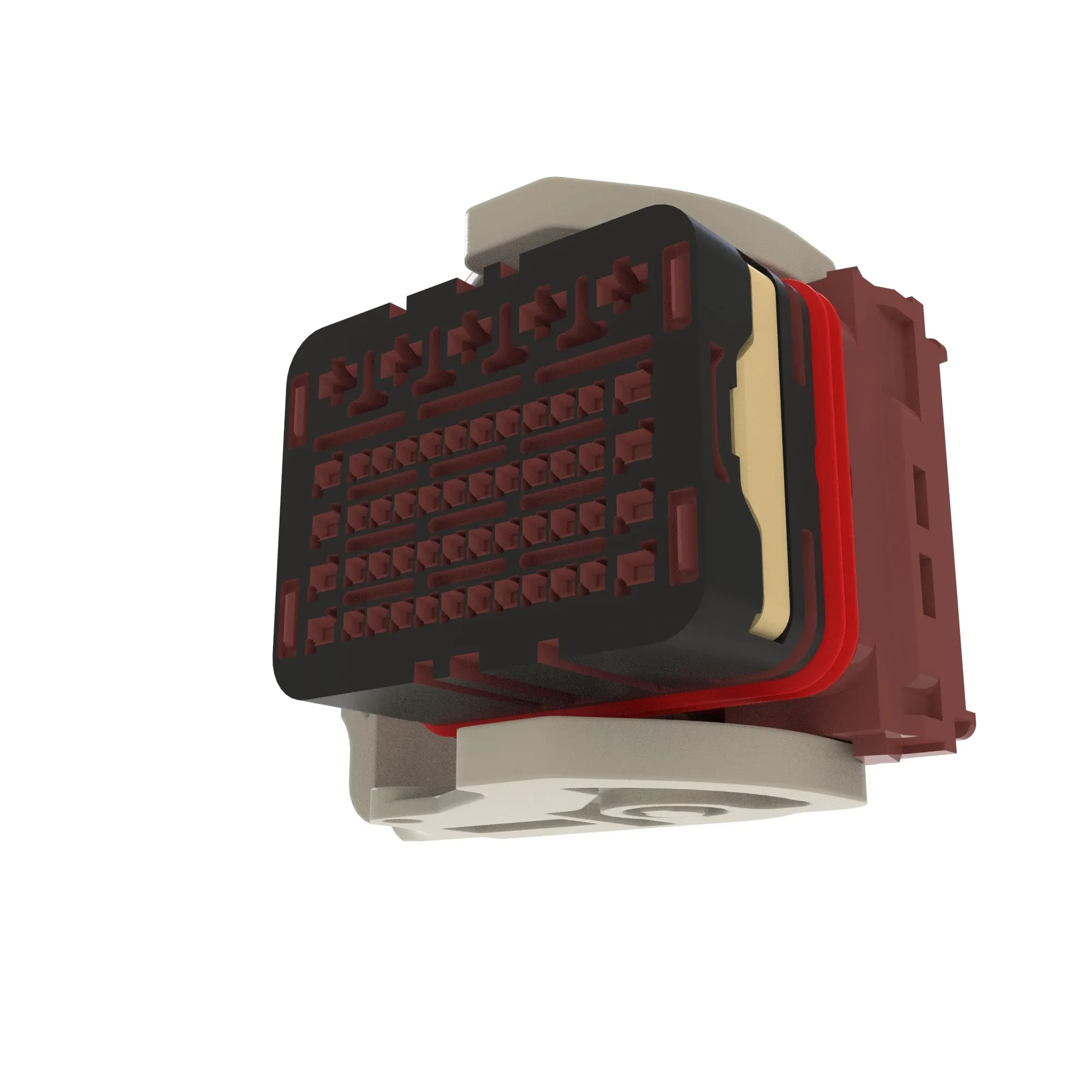 John Deere Black External Electrical Connector Housing, 53 Cavities - 57M10366