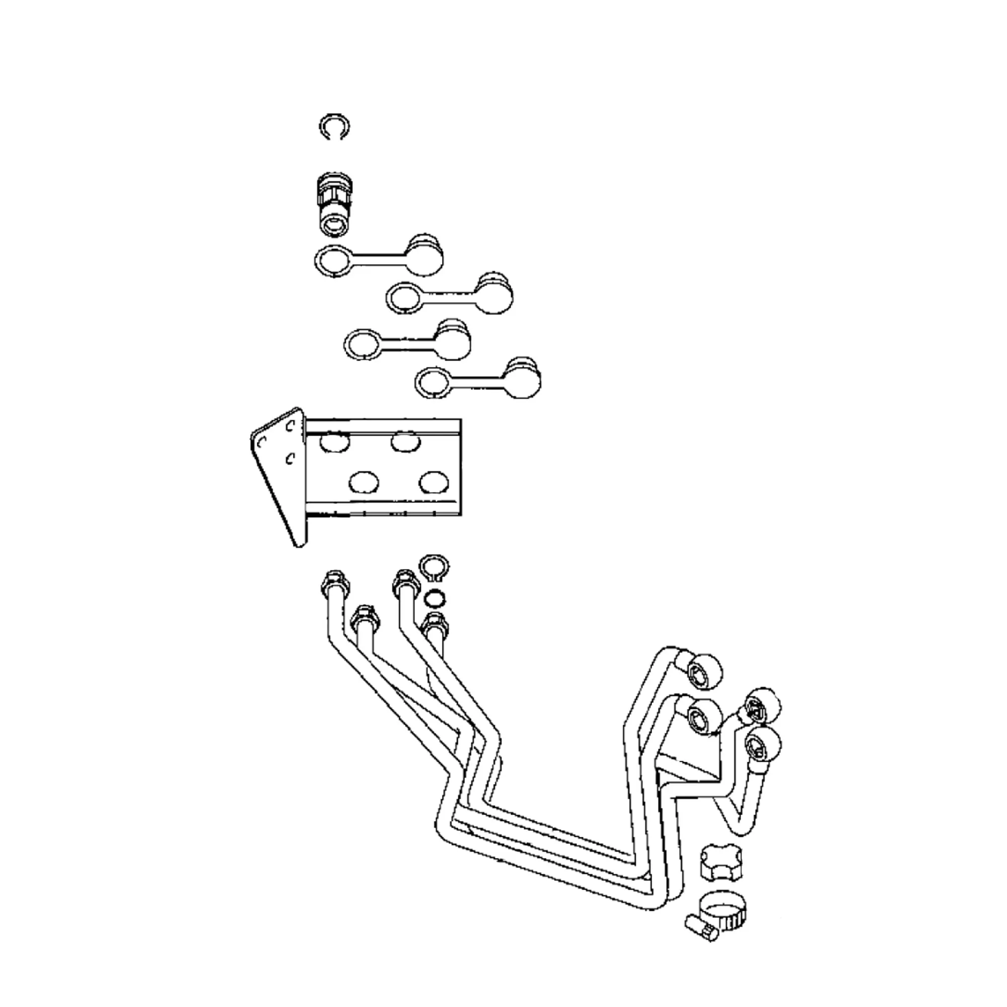 John Deere Selective Control Valve Lines Pipe Kit - LVA803455