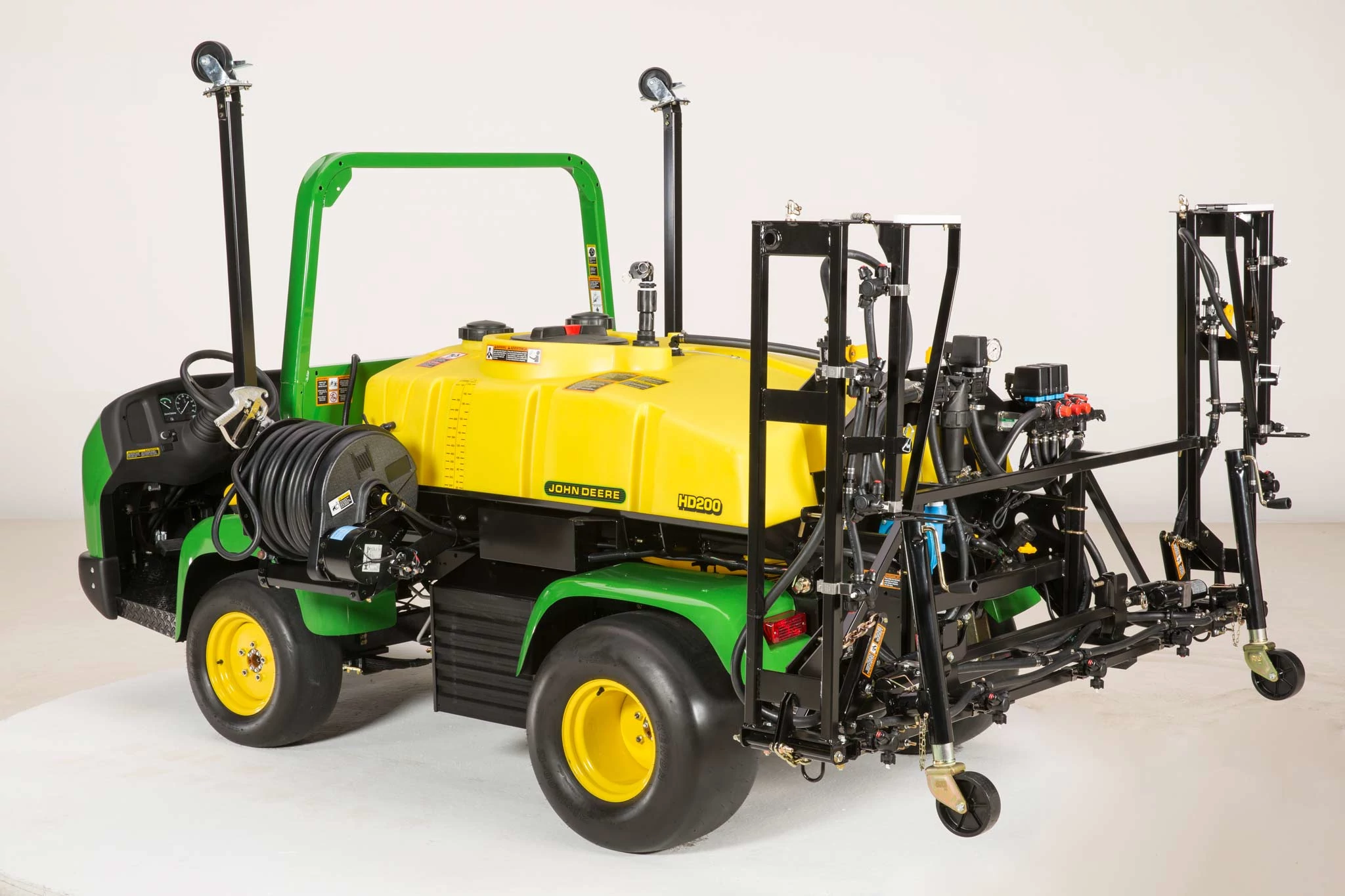 Rear left studio view of an HD200 SelectSpray ProGator with boom folded