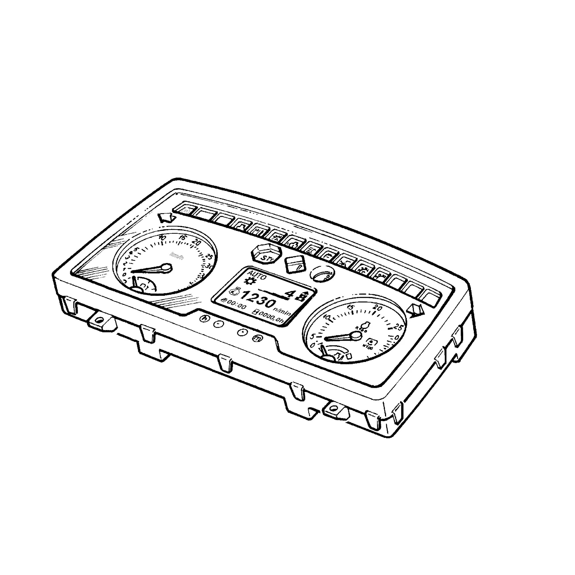 John Deere Dual Gauge II Instrument Assembly - AL232762