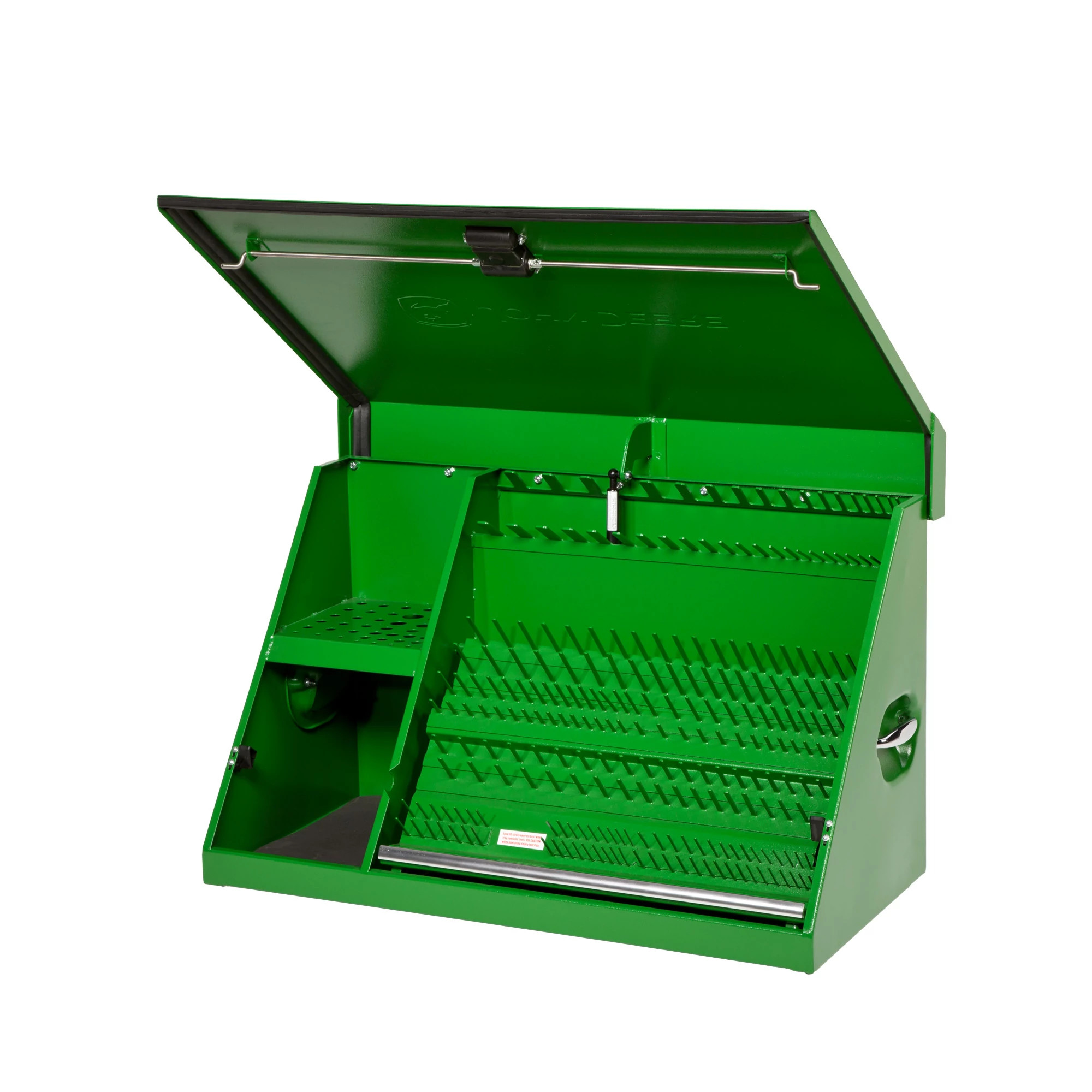 36-in. Triangle Toolbox; green powder-coated, textured finish