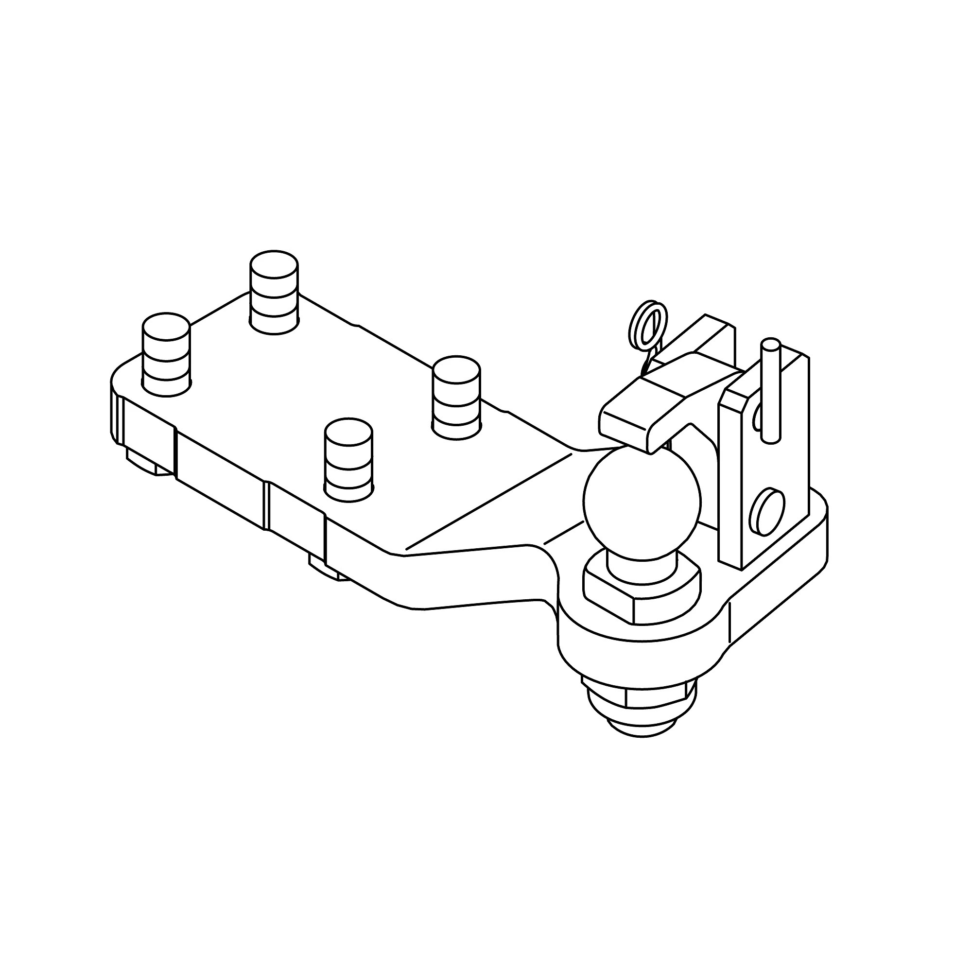 John Deere Ball Type Height Adjustable Hitch - AL176728