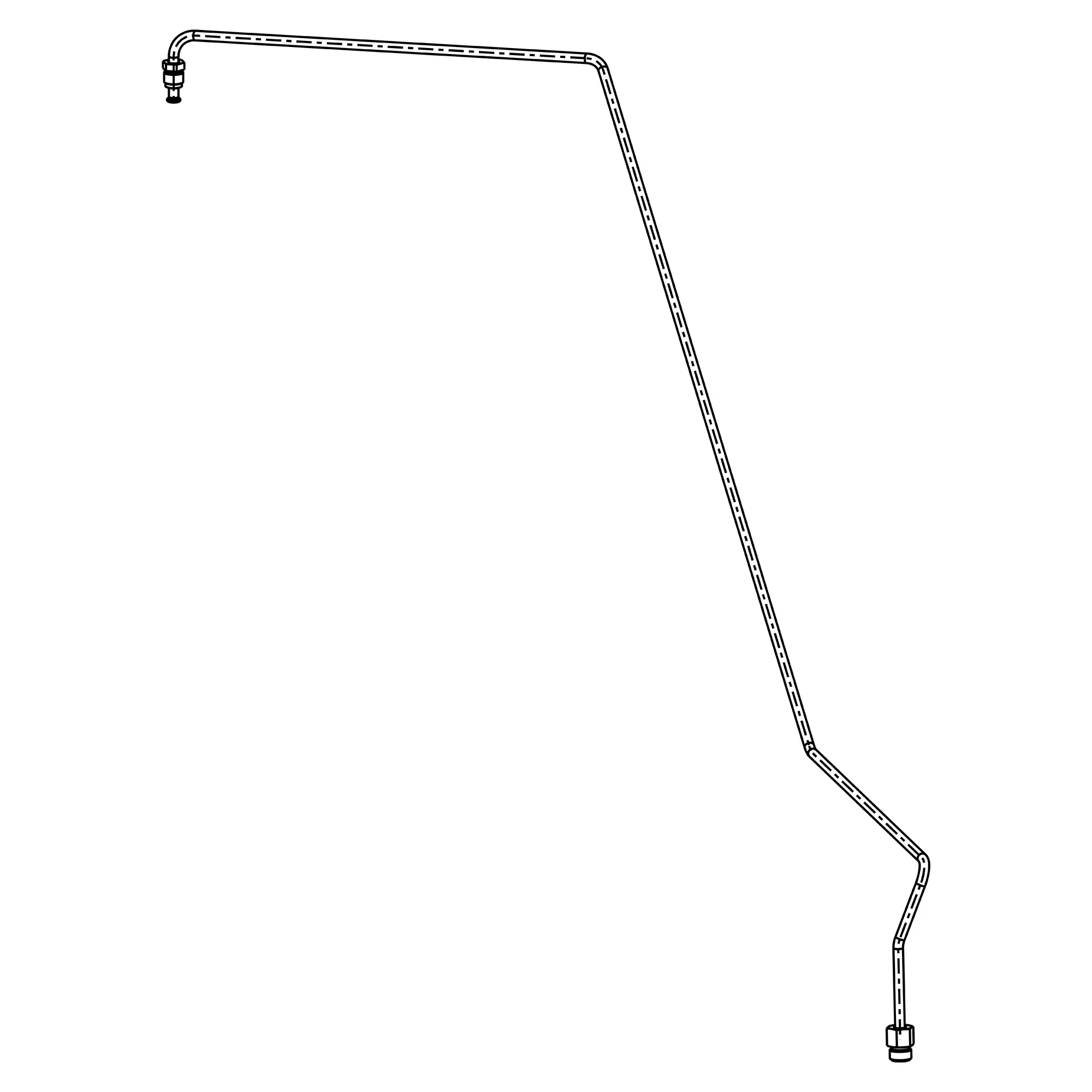 John Deere Right Side Brake Line Assembly - AN277533