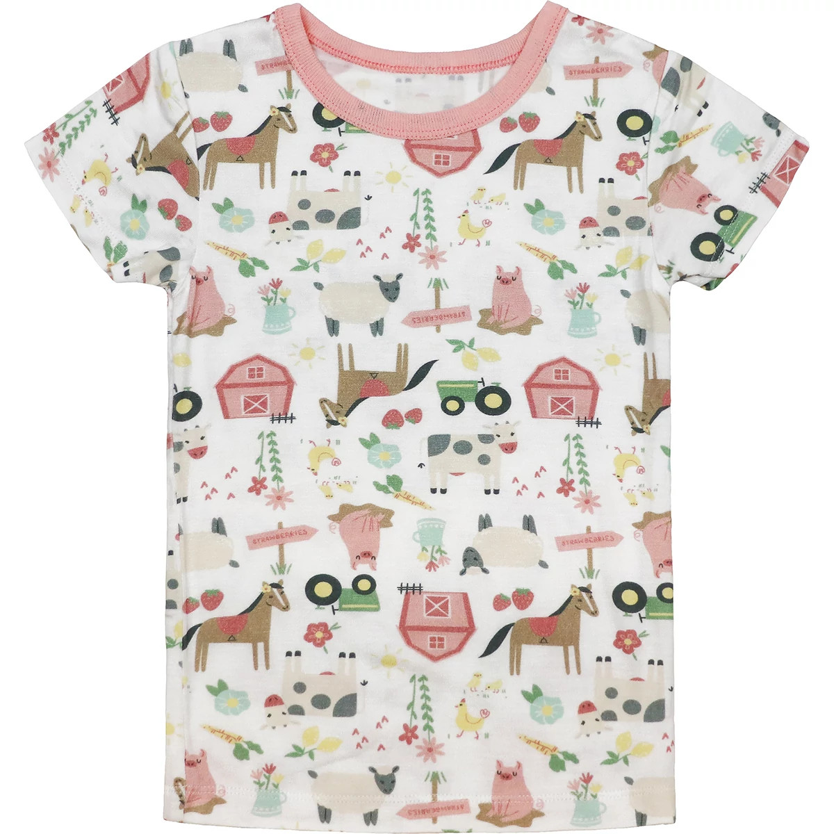 Toddler Pink Barn and Farmland PJ Set