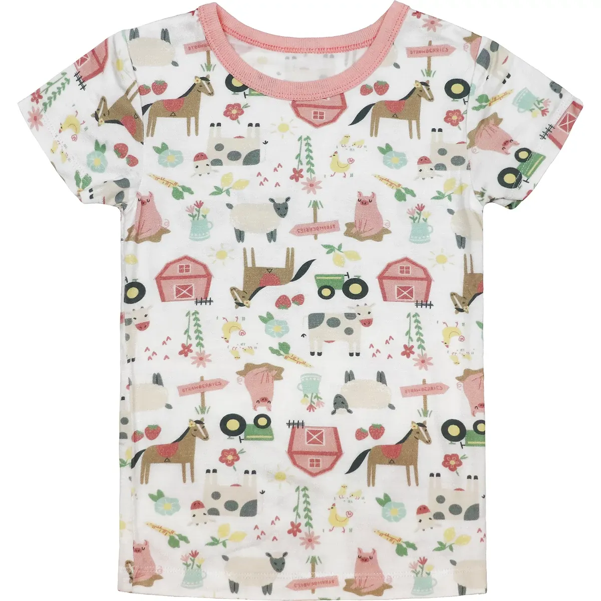 Toddler Pink Barn and Farmland PJ Set