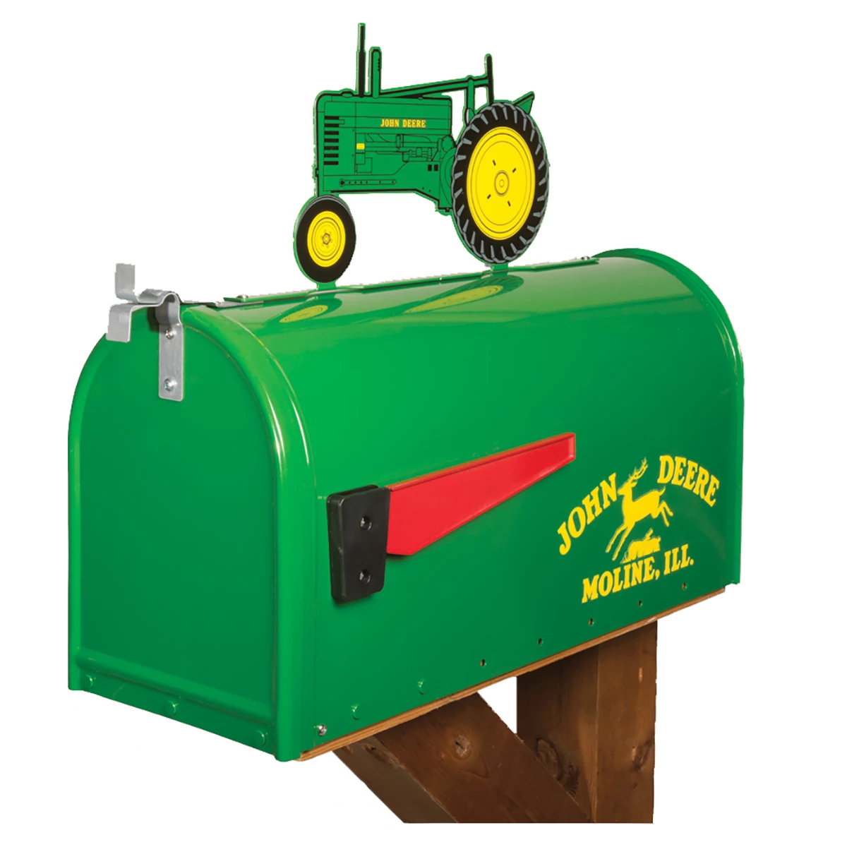 "Rural Style Mailbox with Tractor Topper - Model B"