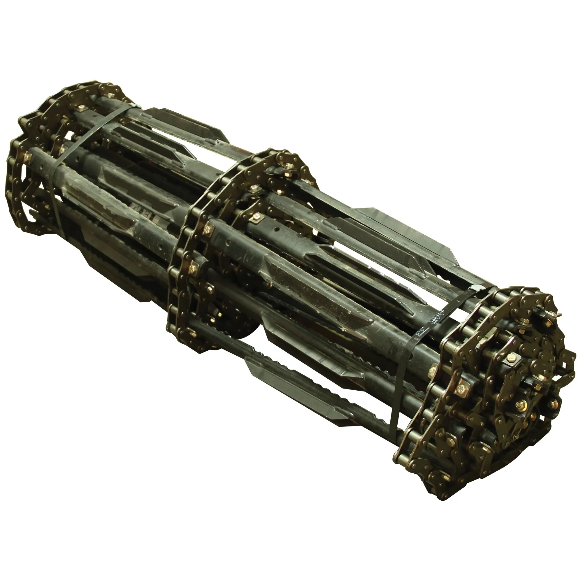 AXE17470: Feederhouse Chrome Pin Roller Chain, 91 Links, 24 Serrated Steel Slats