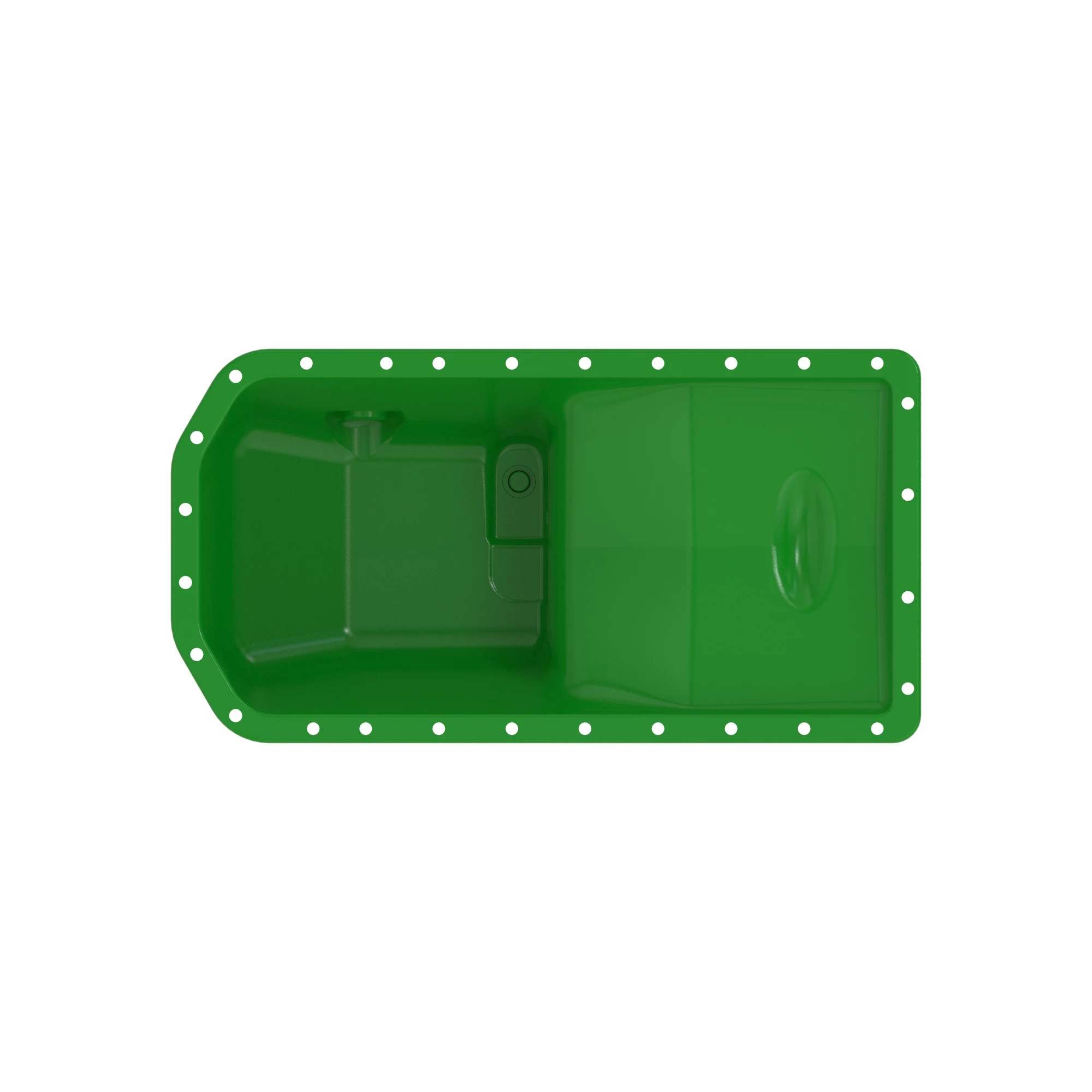 STEEL, BOTTOM AND REAR DRAINS, 30 DEG OFF LEVEL, OIL  HEATER PORT, 8.5 LITERS