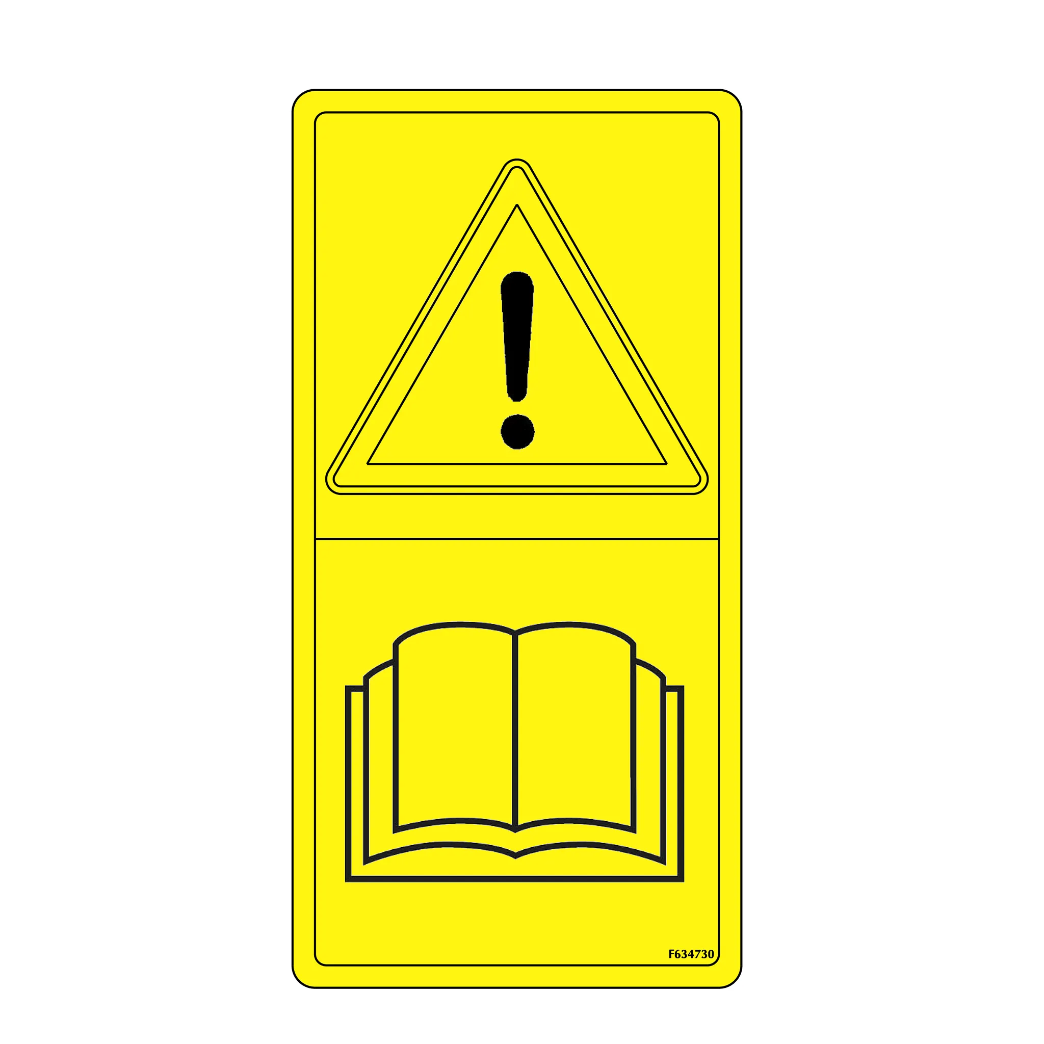 John Deere Read Operators Manual Label - F634730