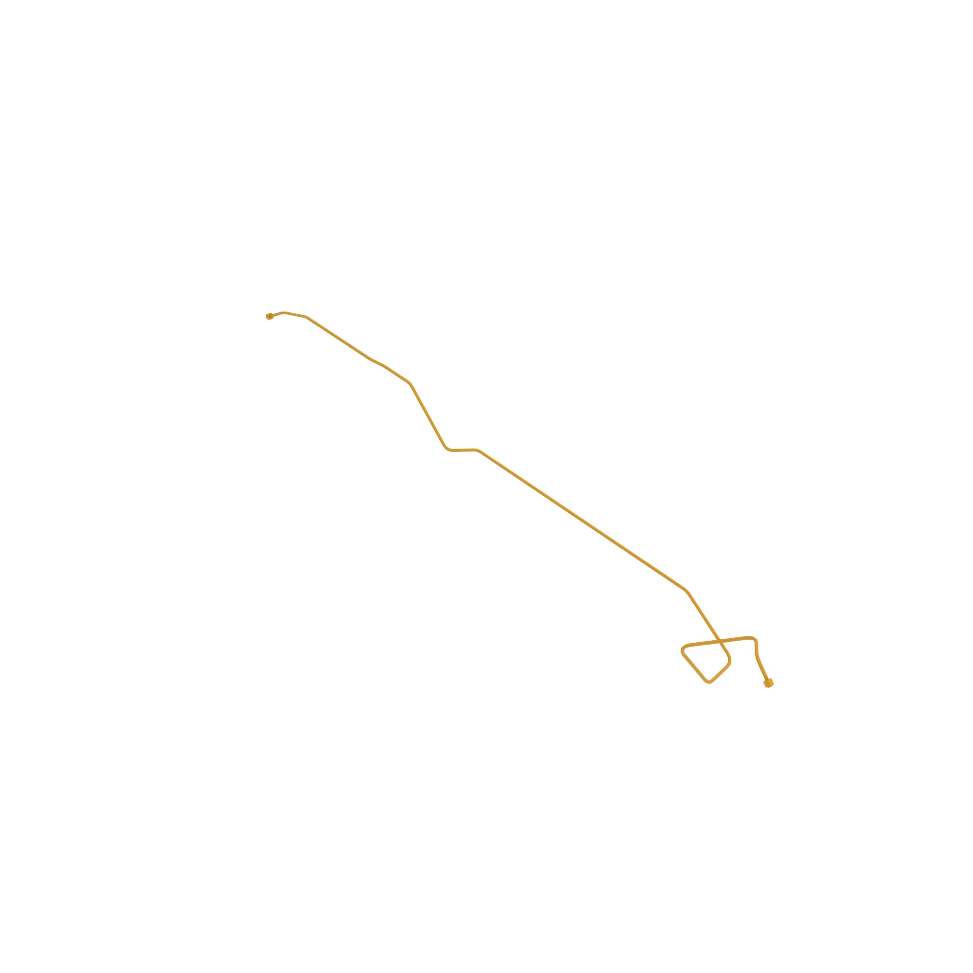 John Deere Auxiliary Hydraulic Hose Tube - KV23066