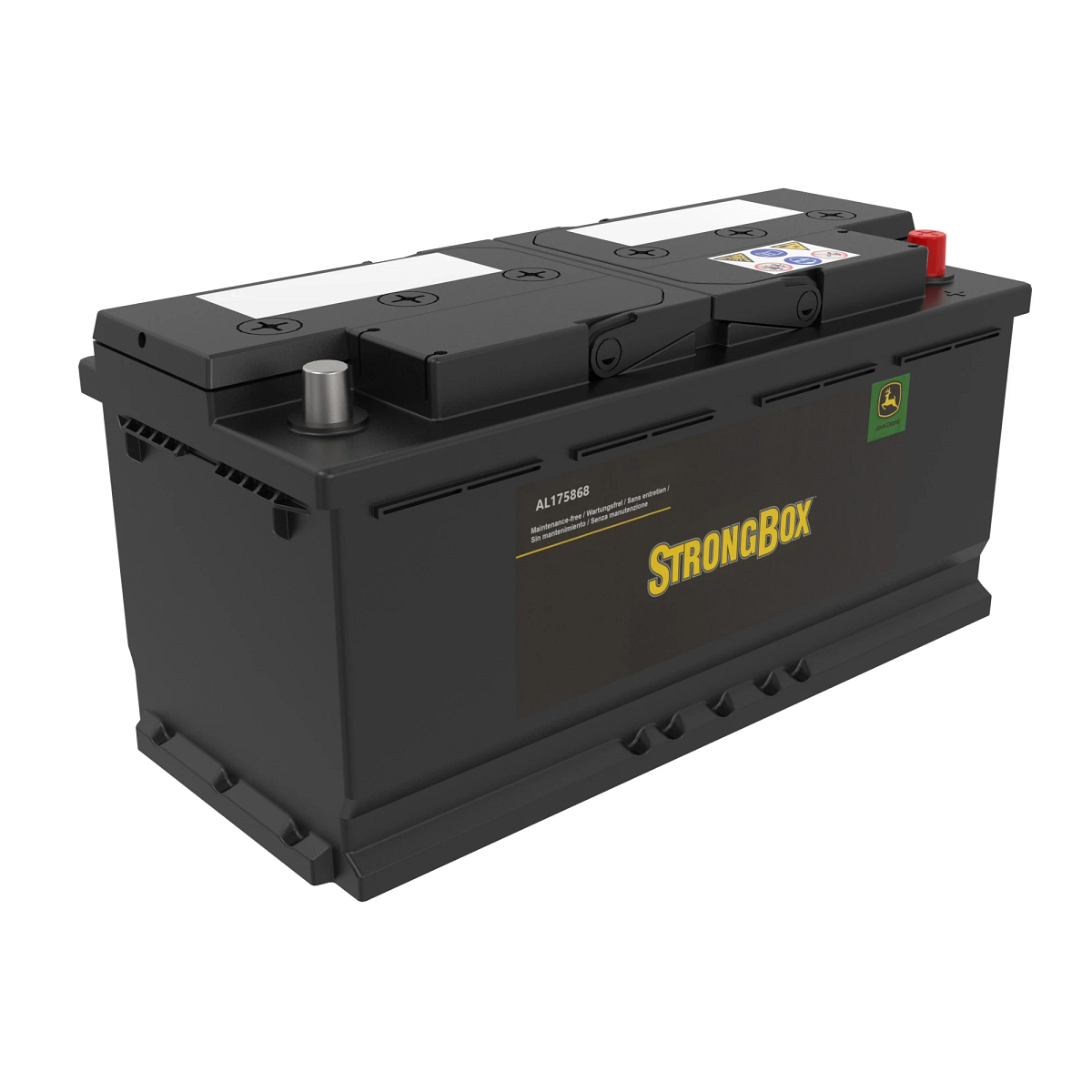 John Deere 12 Volt Battery, Wet Charged, 110 Ah, 850 CCA, H9/LN6 BCI - AL175868