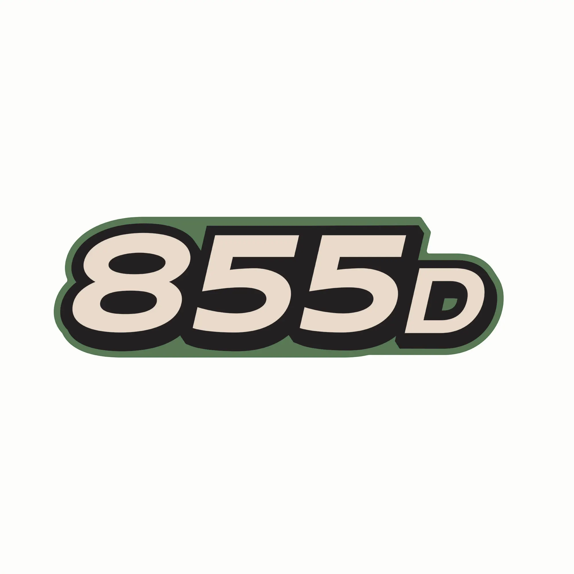 John Deere 855D Model Label - M159940