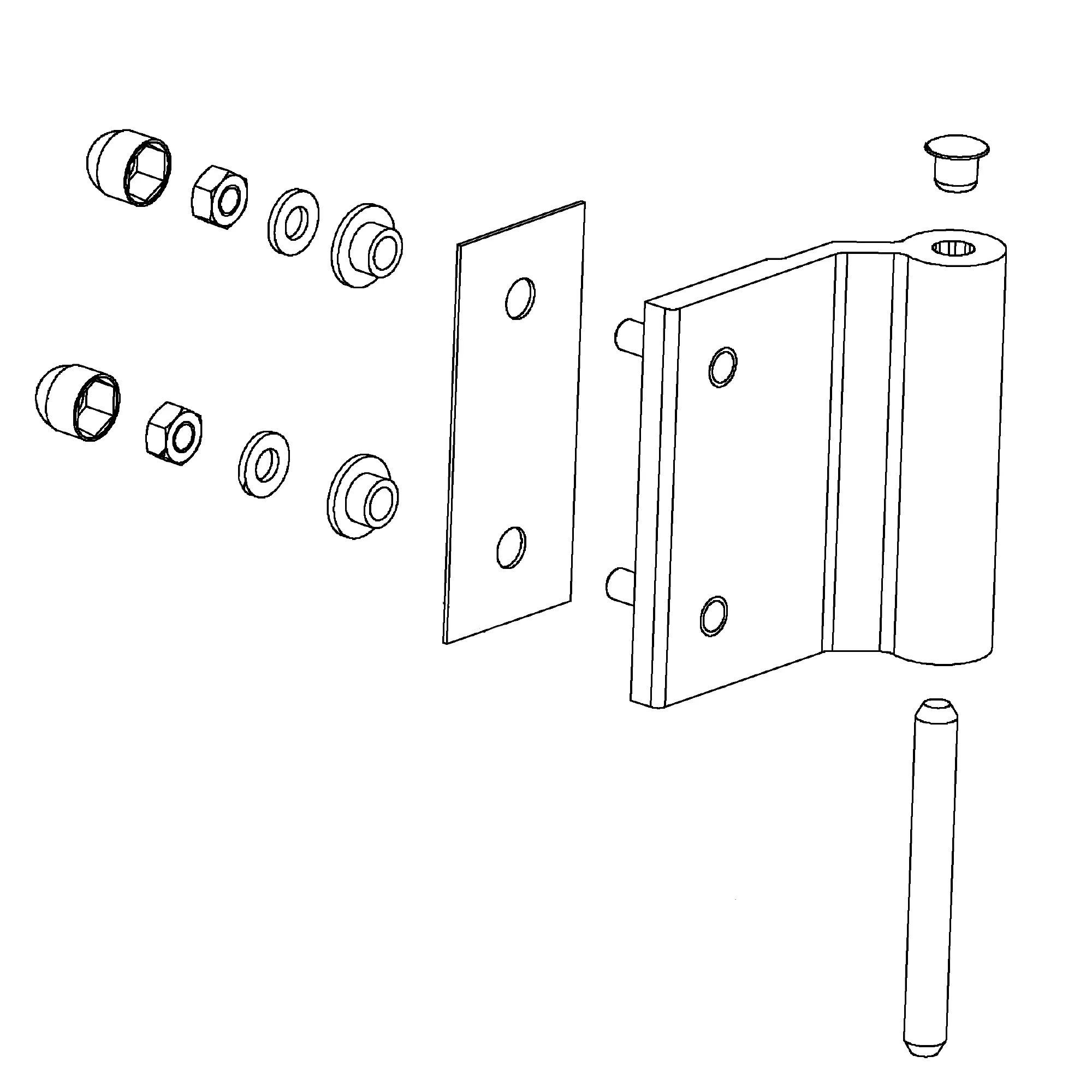 John Deere Right Side Hinge Kit - AT364884