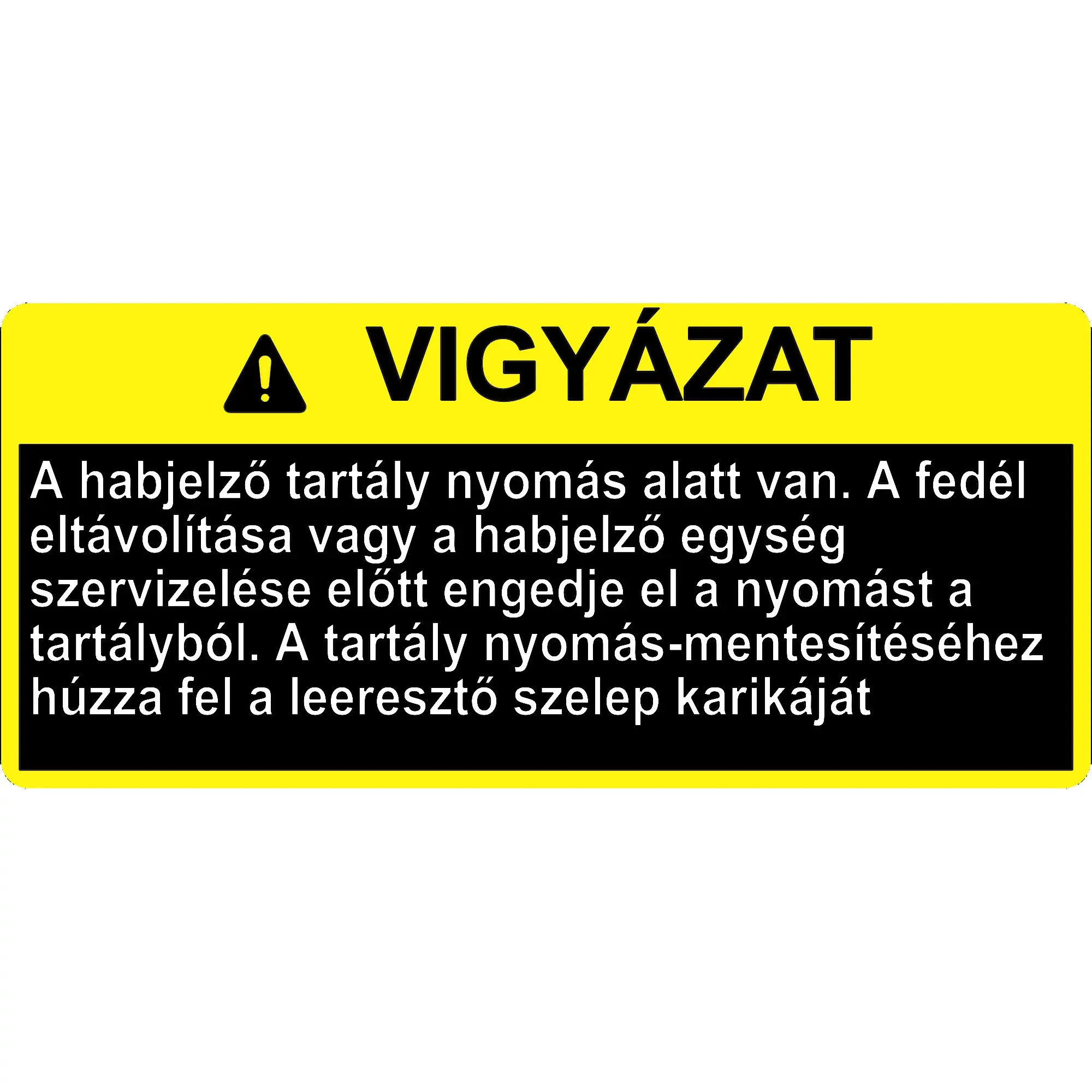 John Deere Tank Vent Label, Hungarian - N307940