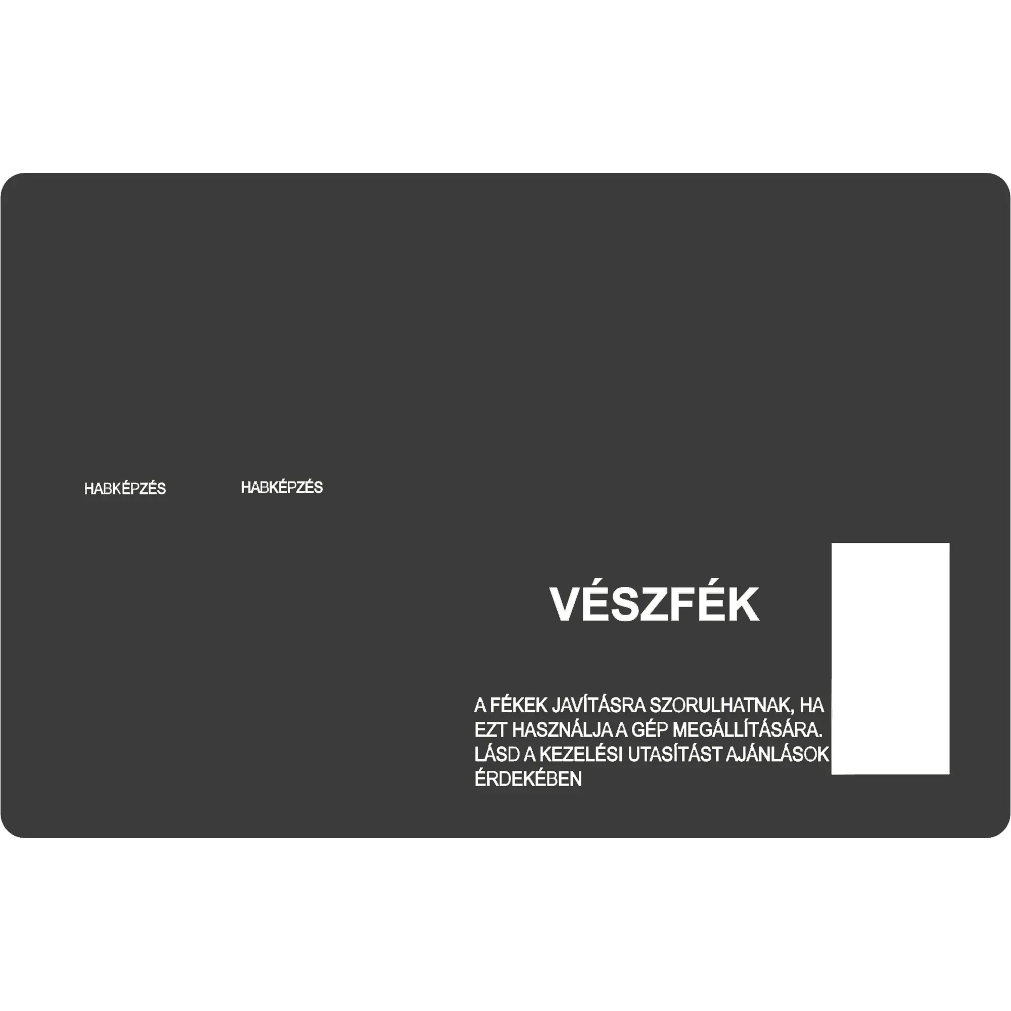 John Deere Rear Switch Panel Label, Hungarian - N307954