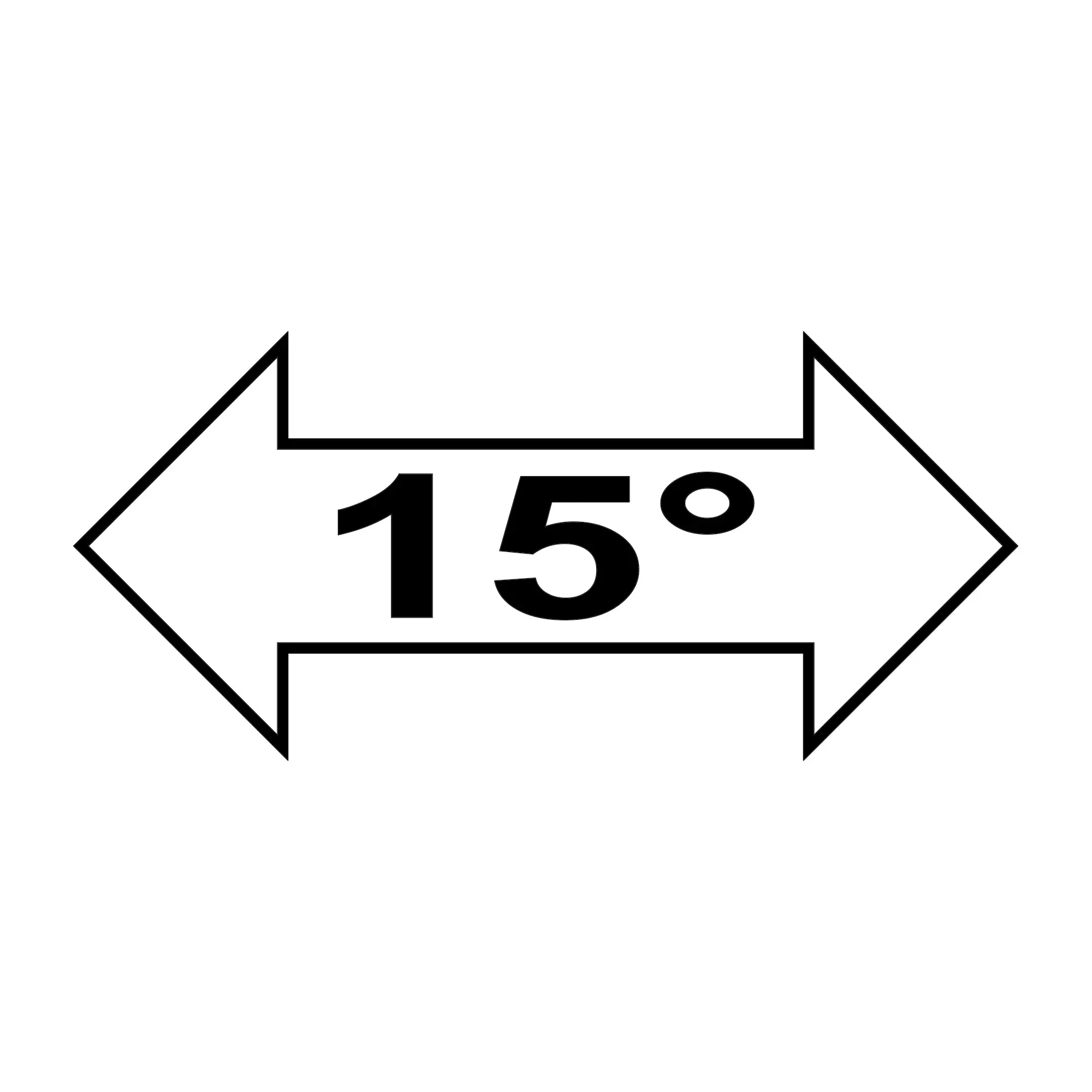 John Deere 15 Deg Label - H205345