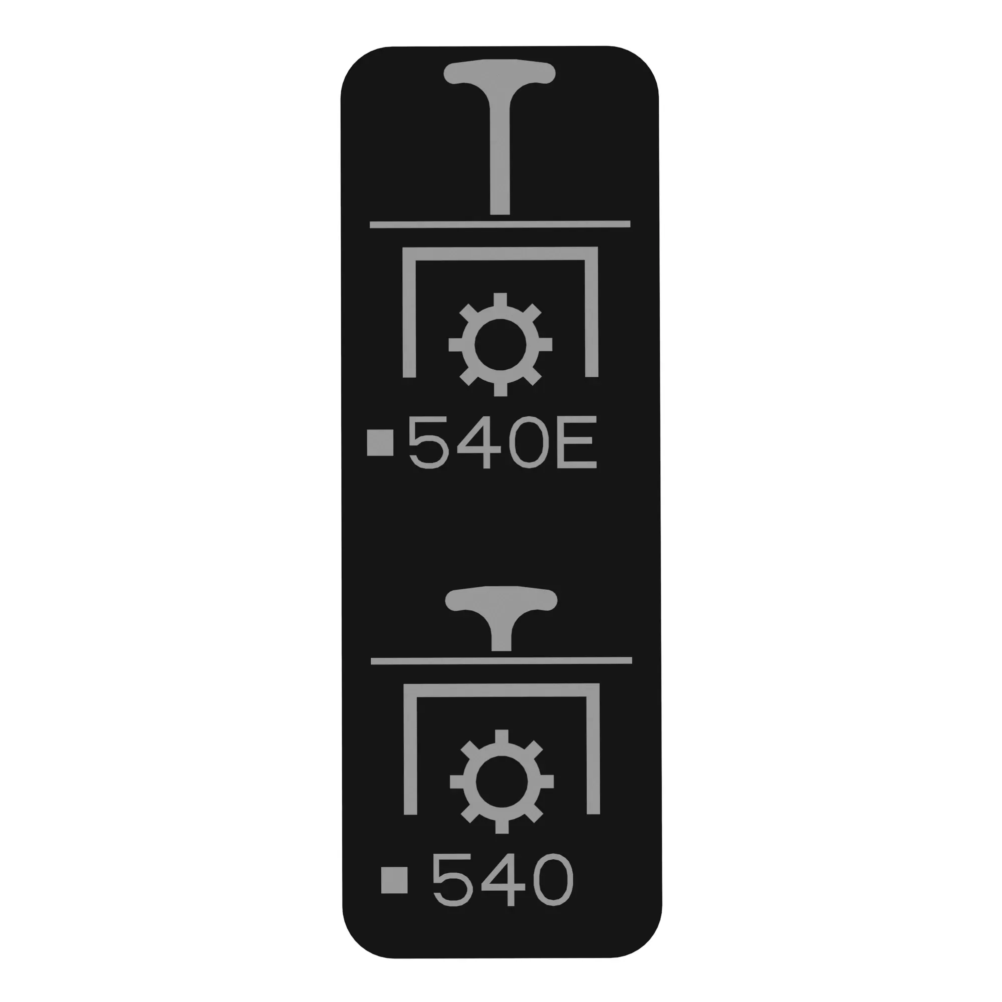 John Deere Shiftable Rear PTO Label - R283981