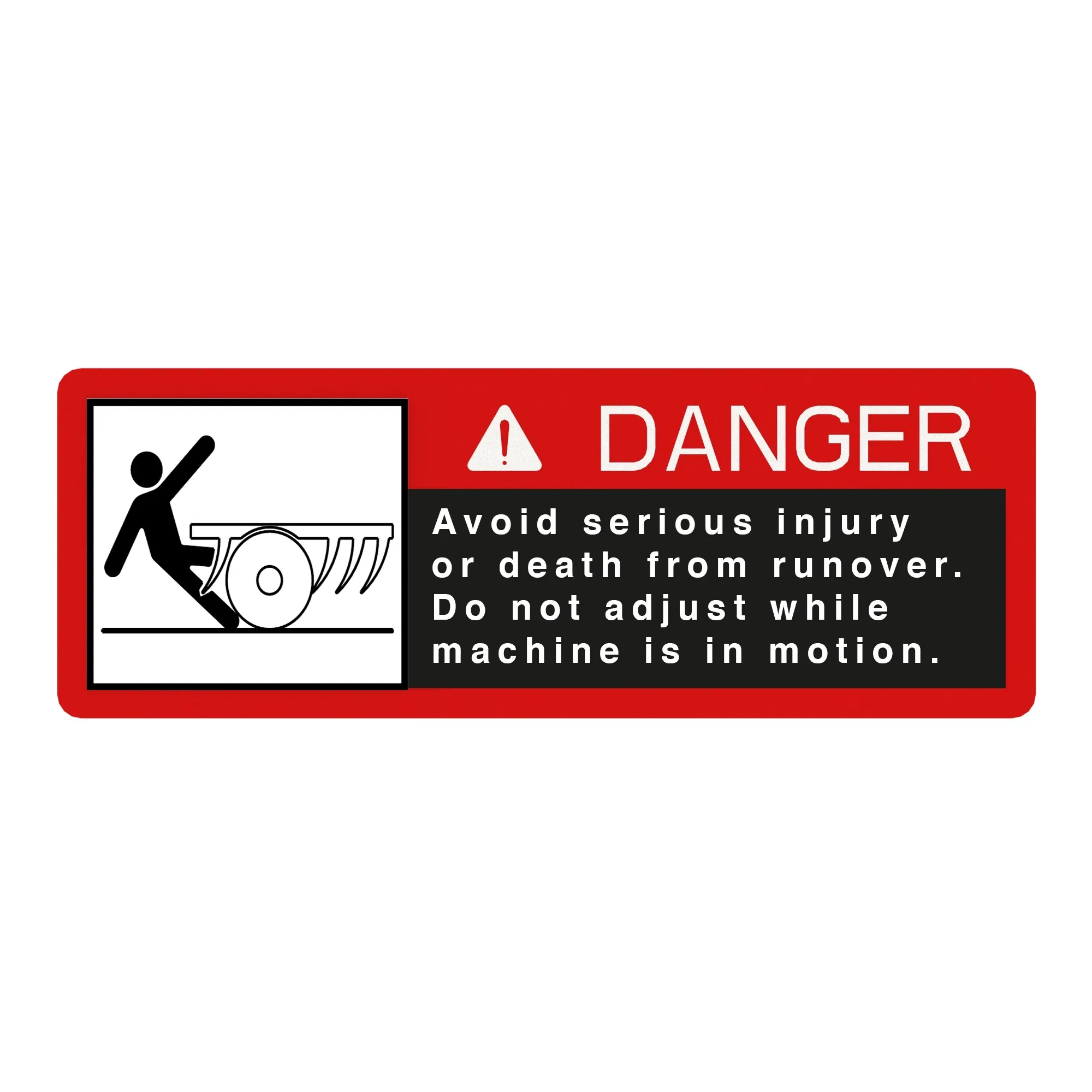 John Deere Runover Danger Label - A61977