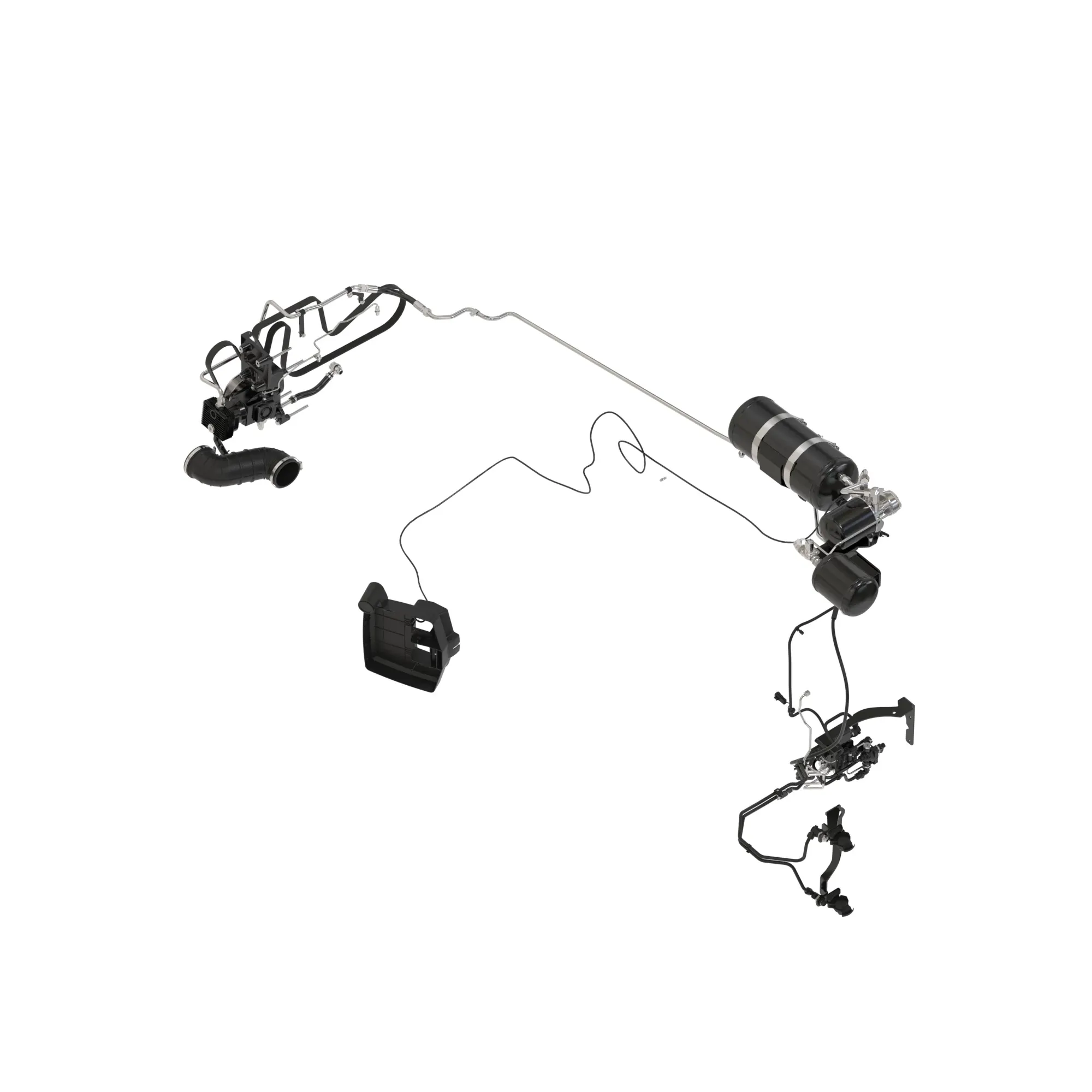 John Deere Air Trailer Brake 2L Valves and Couplers Attachment with Front Axle Brake - BL16043