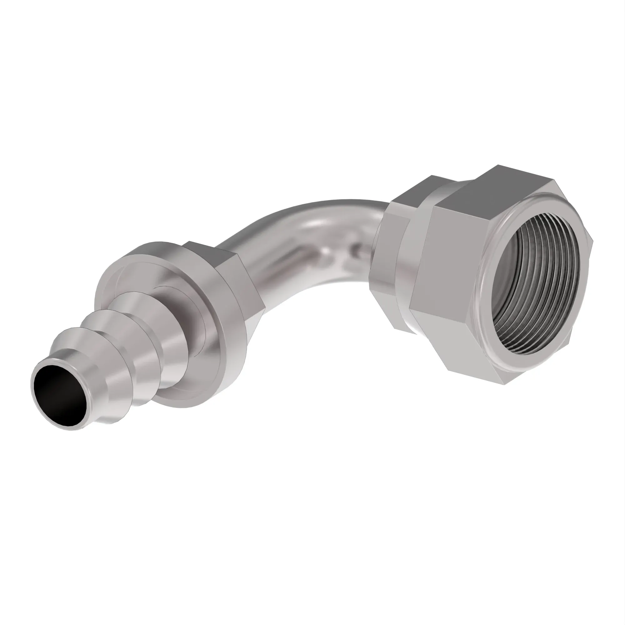HOSE FITTING, REUSABLE ELBOW