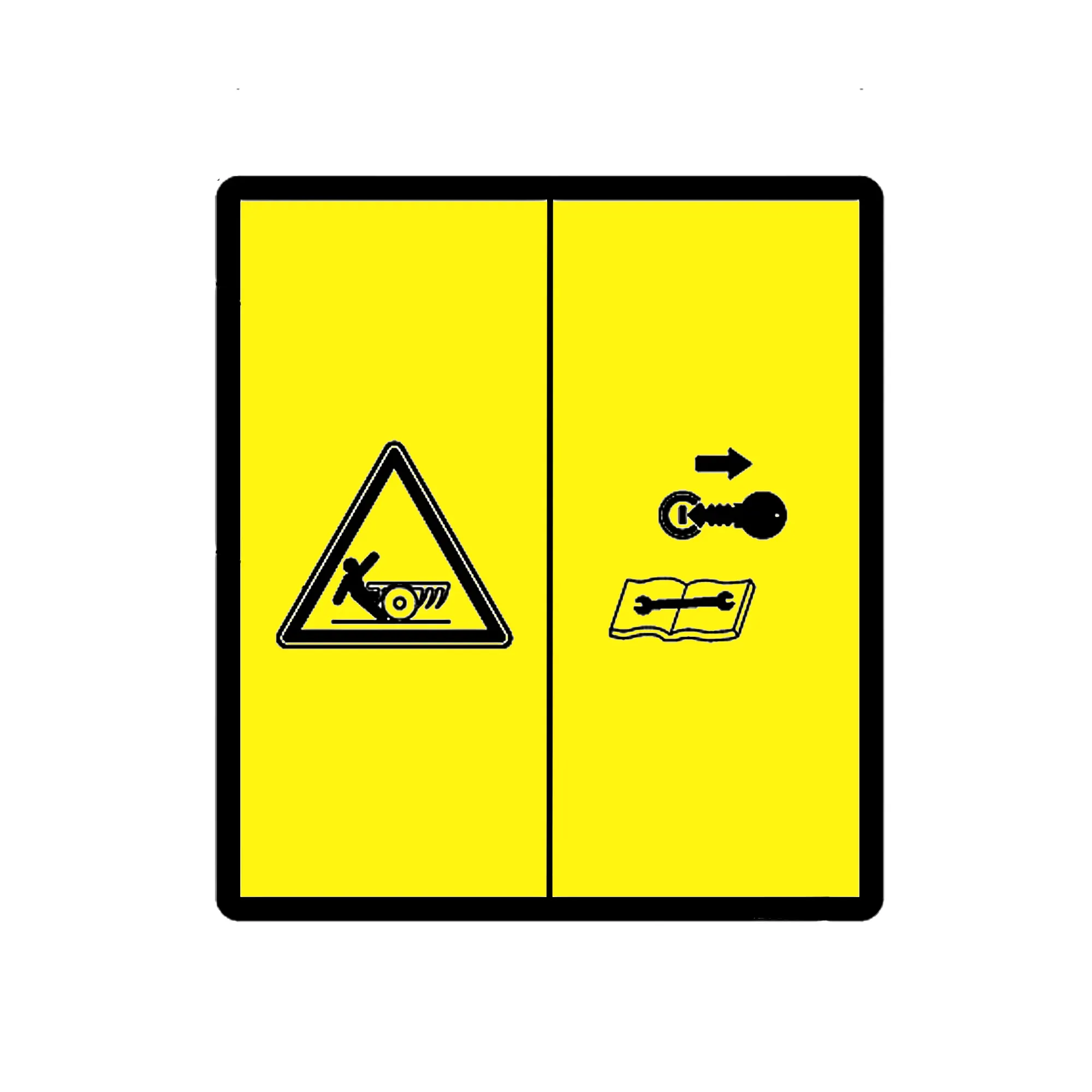 John Deere Runover Risk Label - A90616