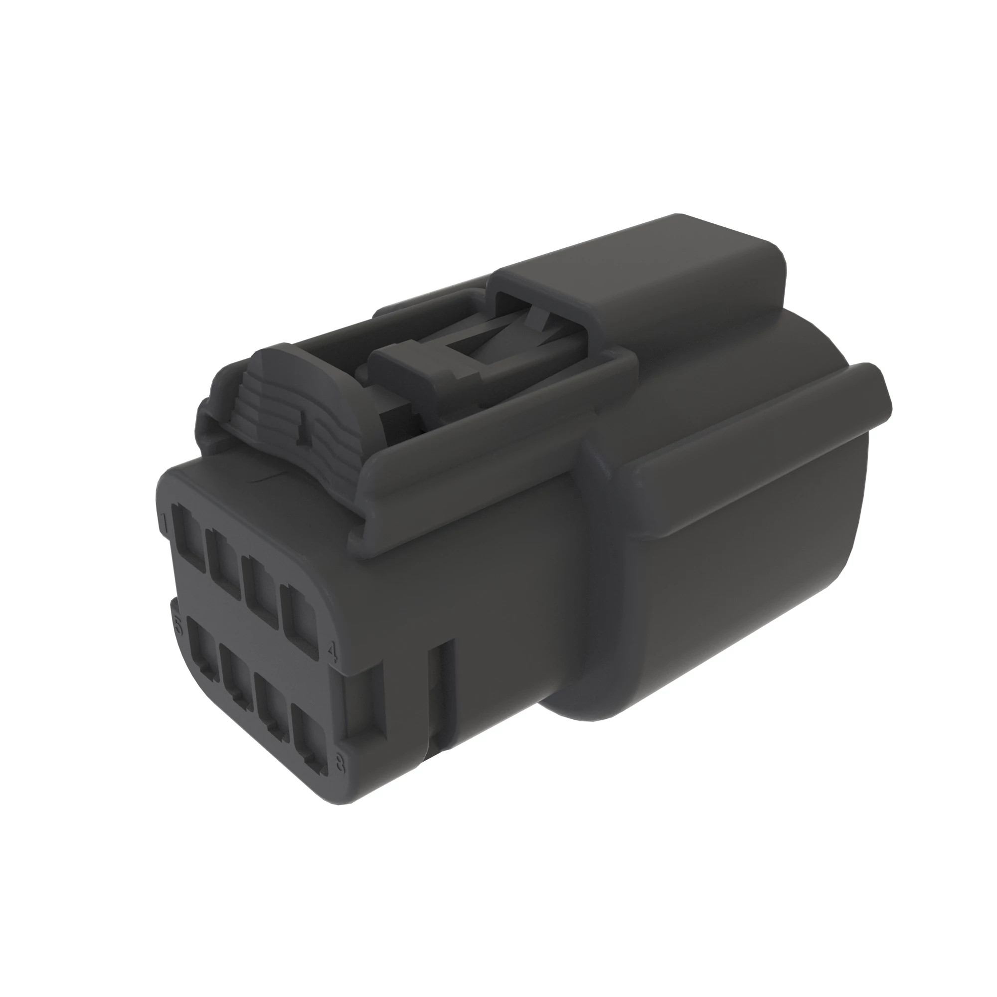 CONN MOLEX MX150 8W FS LTGRY PLSTC