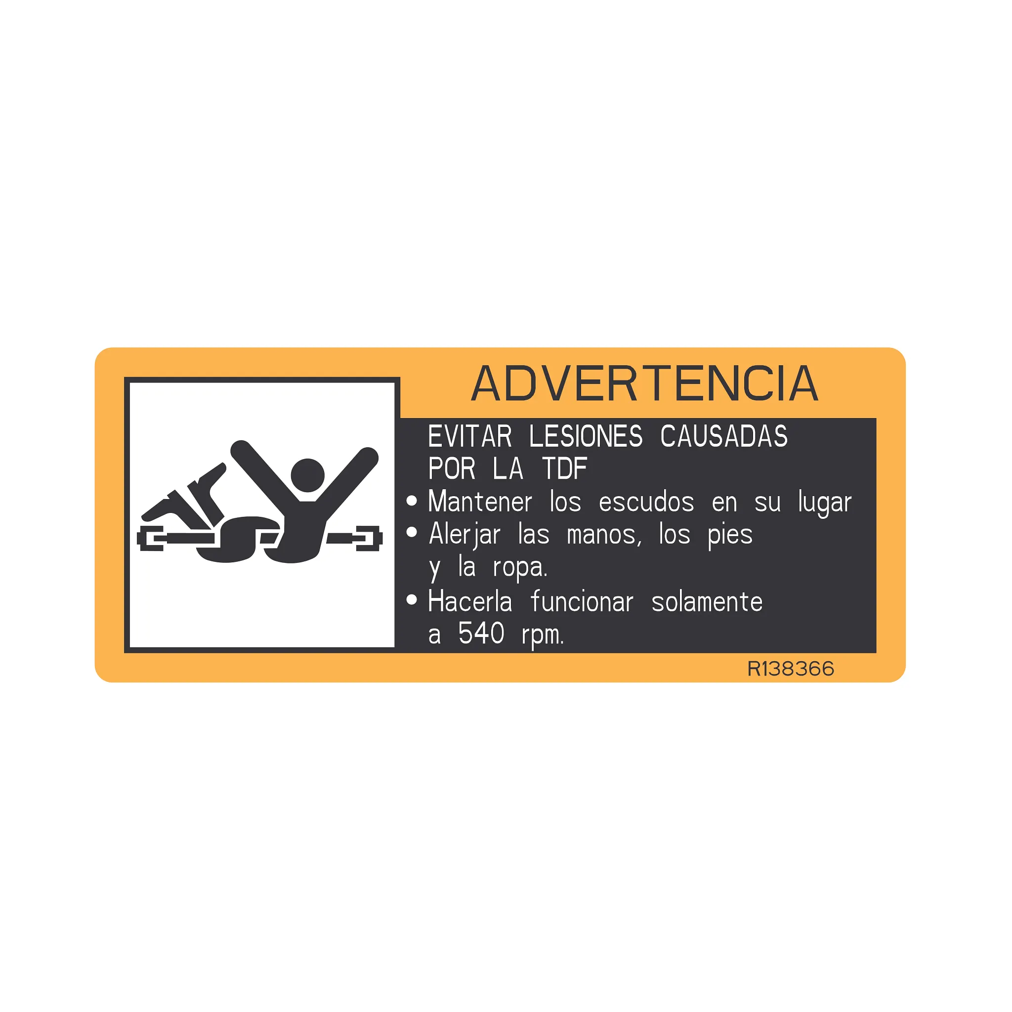 Safety Sign, Label, Warning, PTO, S