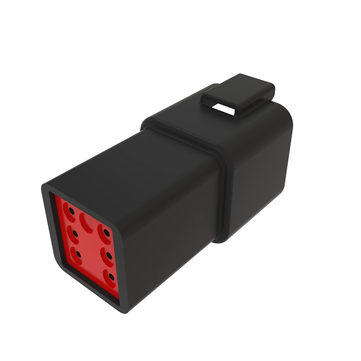 DEUTSCH 6WAY FEM SLD BLK PLASTIC