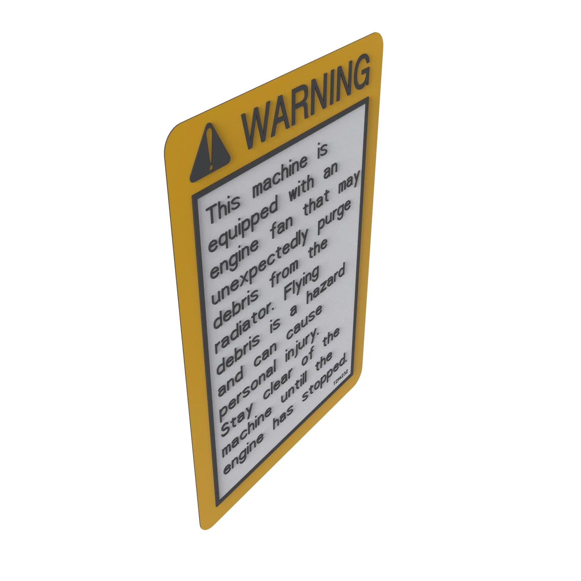 DECAL, WARNING - FAN DEBRIS ENGLISH