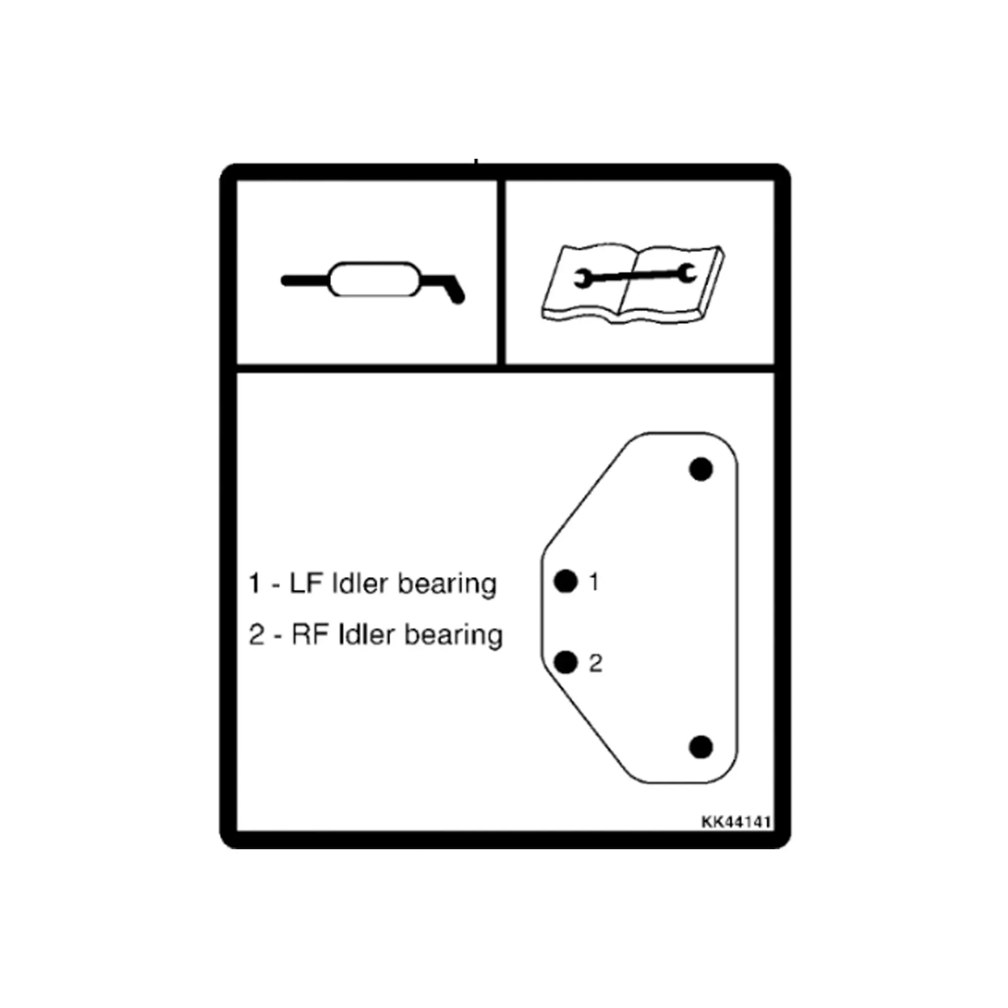 John Deere Lubrication Chart Label, English - KK44141