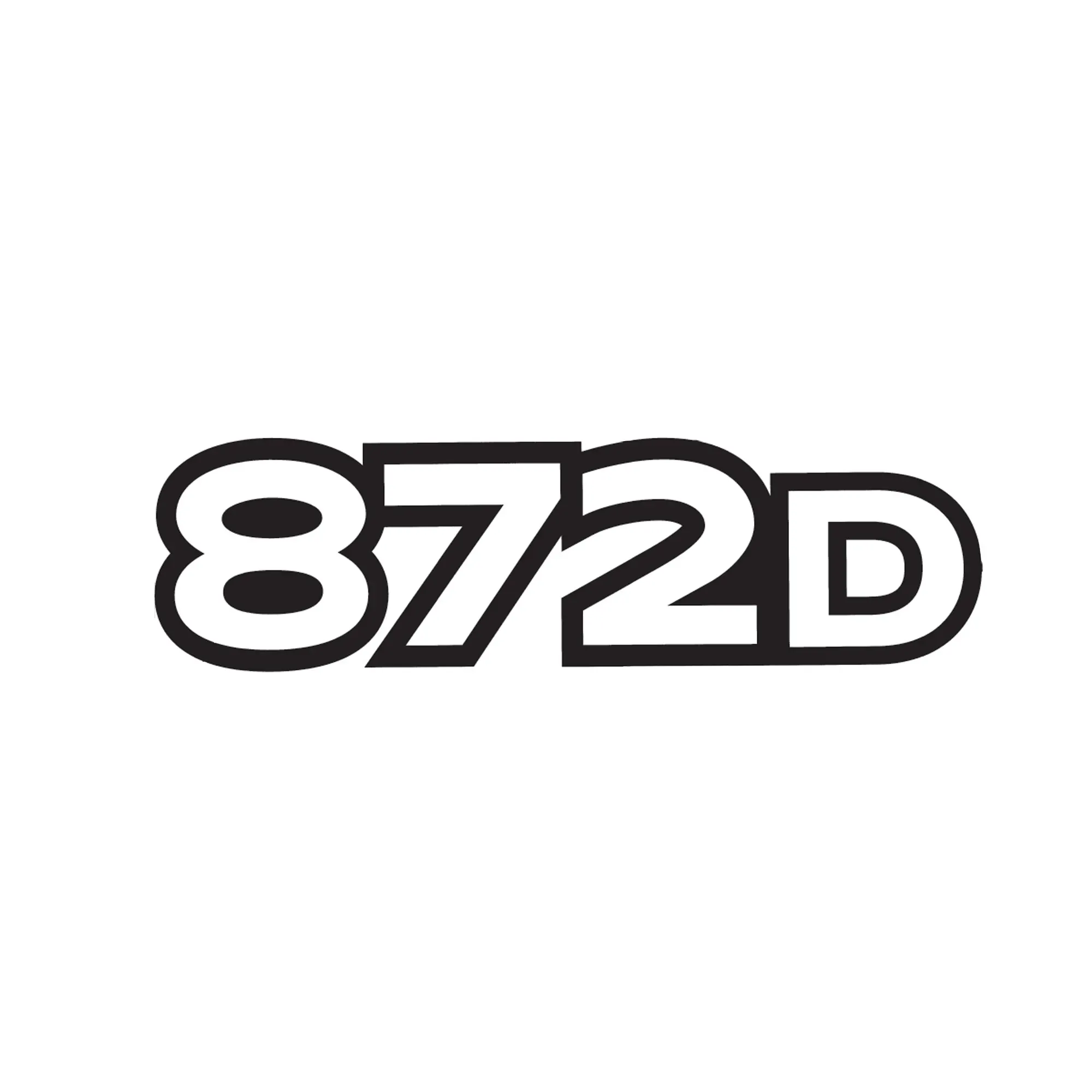 John Deere 872D Model Designation Label - T206098