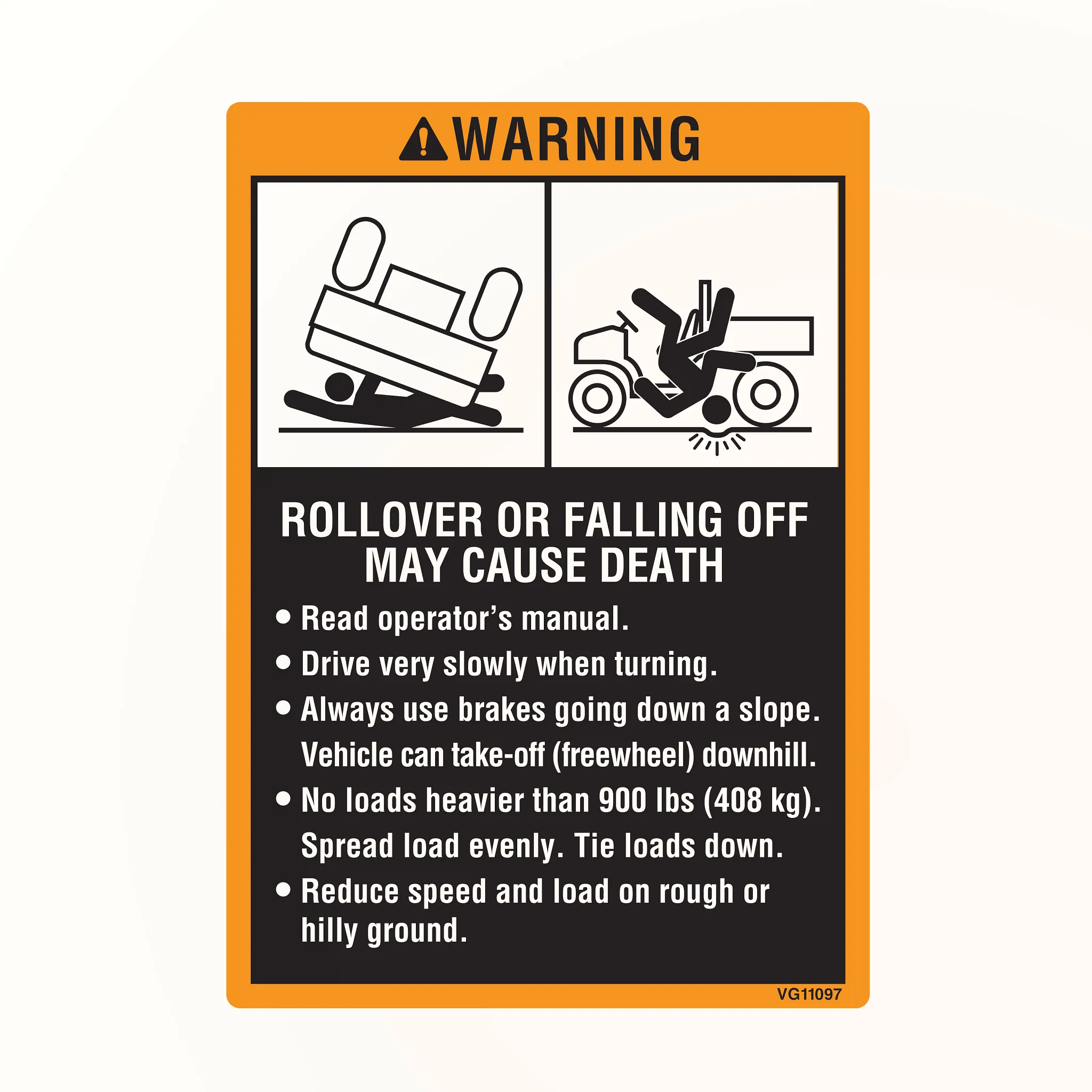 John Deere Warning Label - VG11097