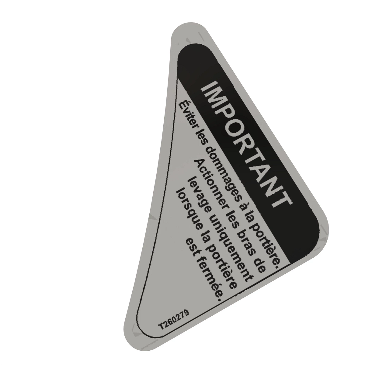 Label, Operate W/Door Closed French