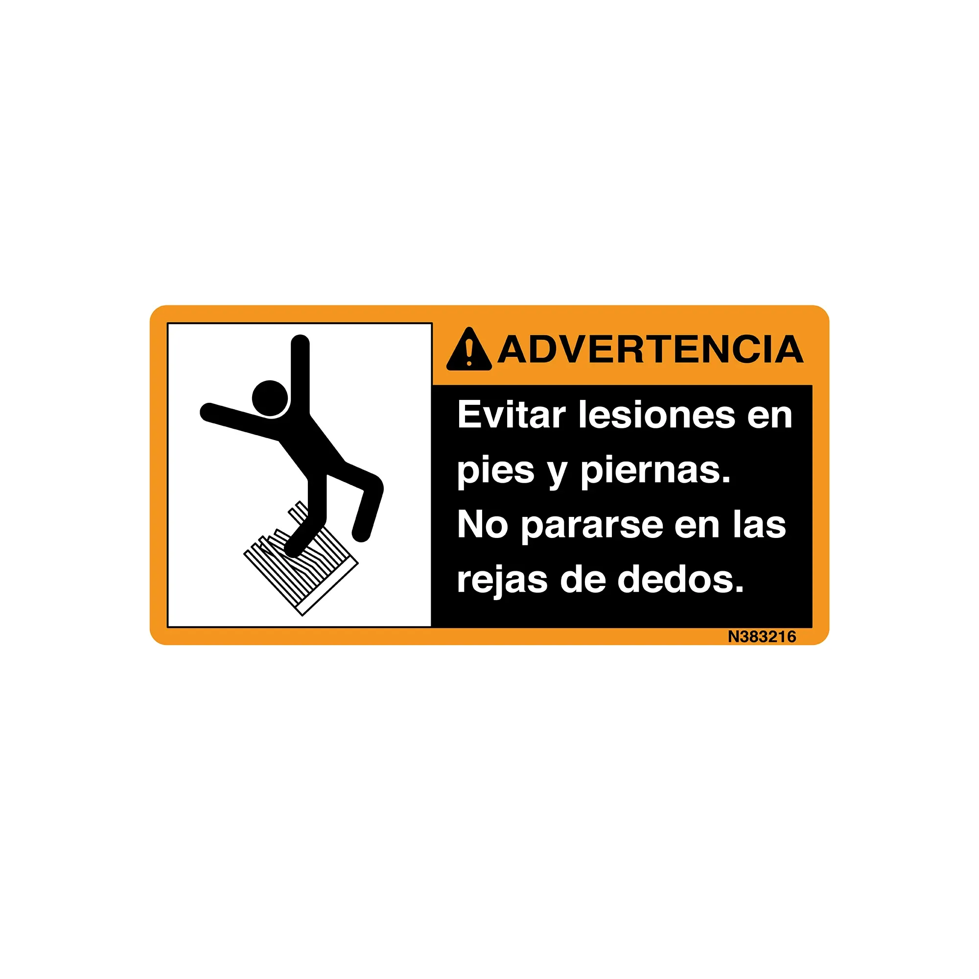 John Deere No Step Grates Decal, Spanish - N383216