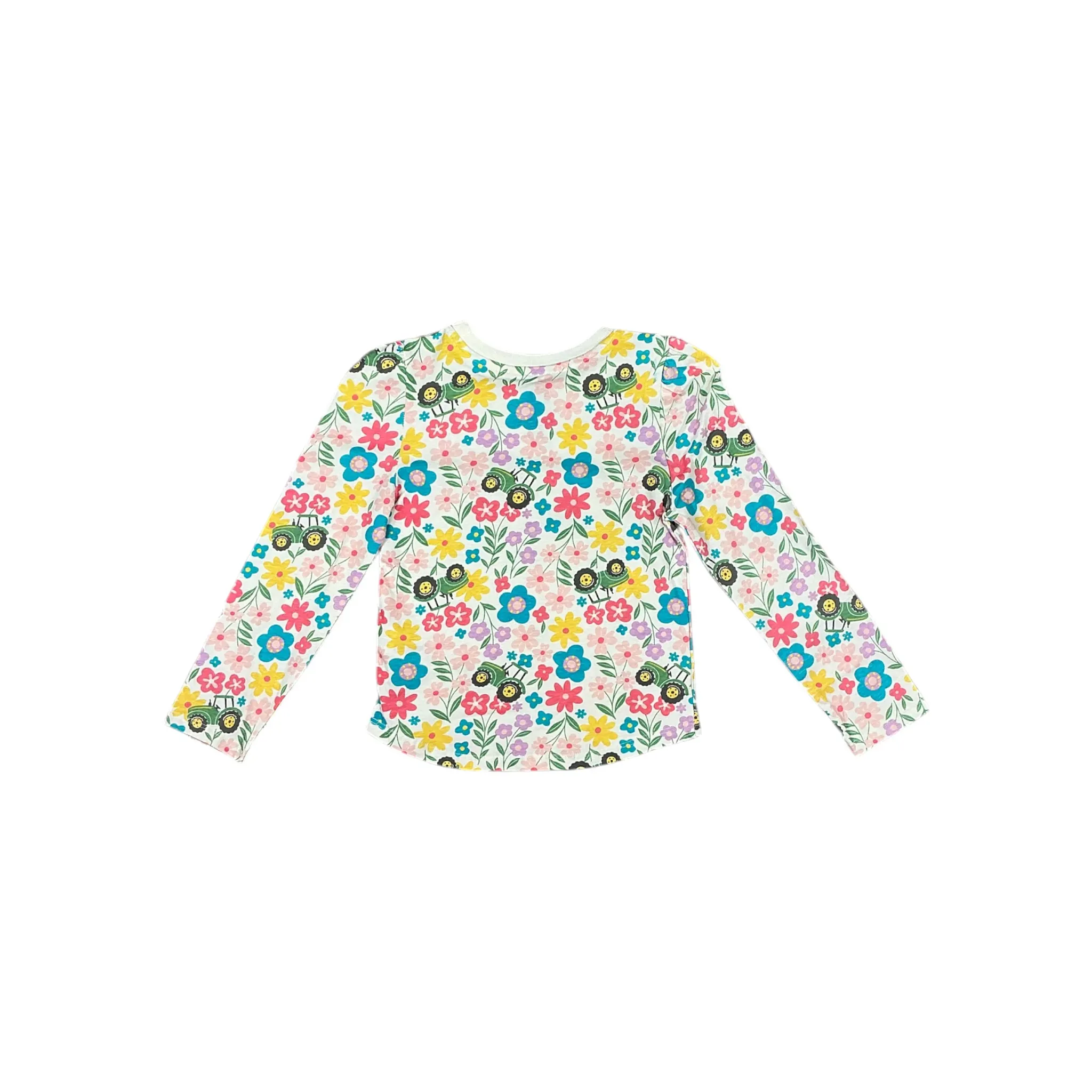 Toddler Tractors and Flowers Long Sleeve T-Shirt