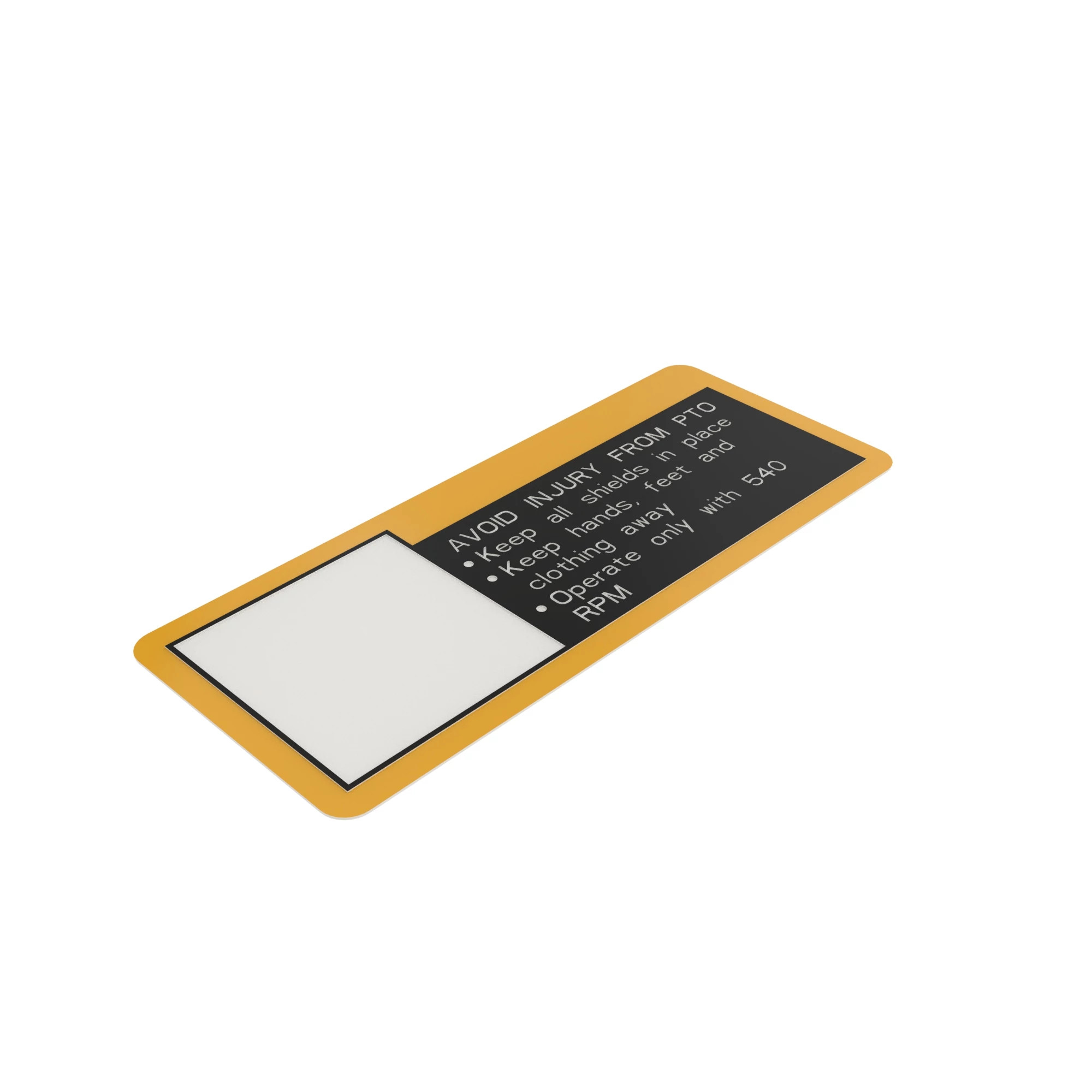 John Deere Warning PTO Label - M117557