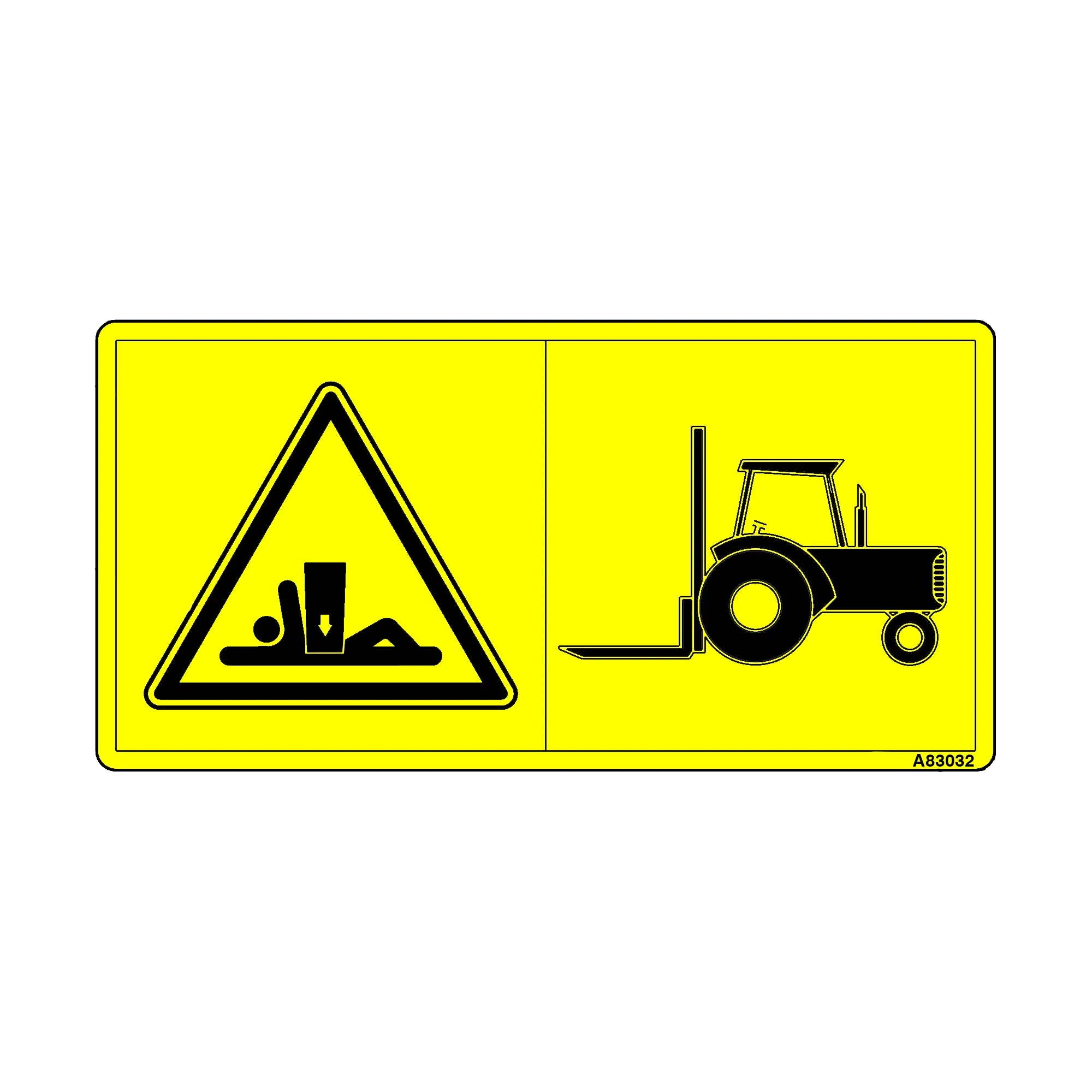 John Deere Unloading Machine Risk Text Free Label - A83032