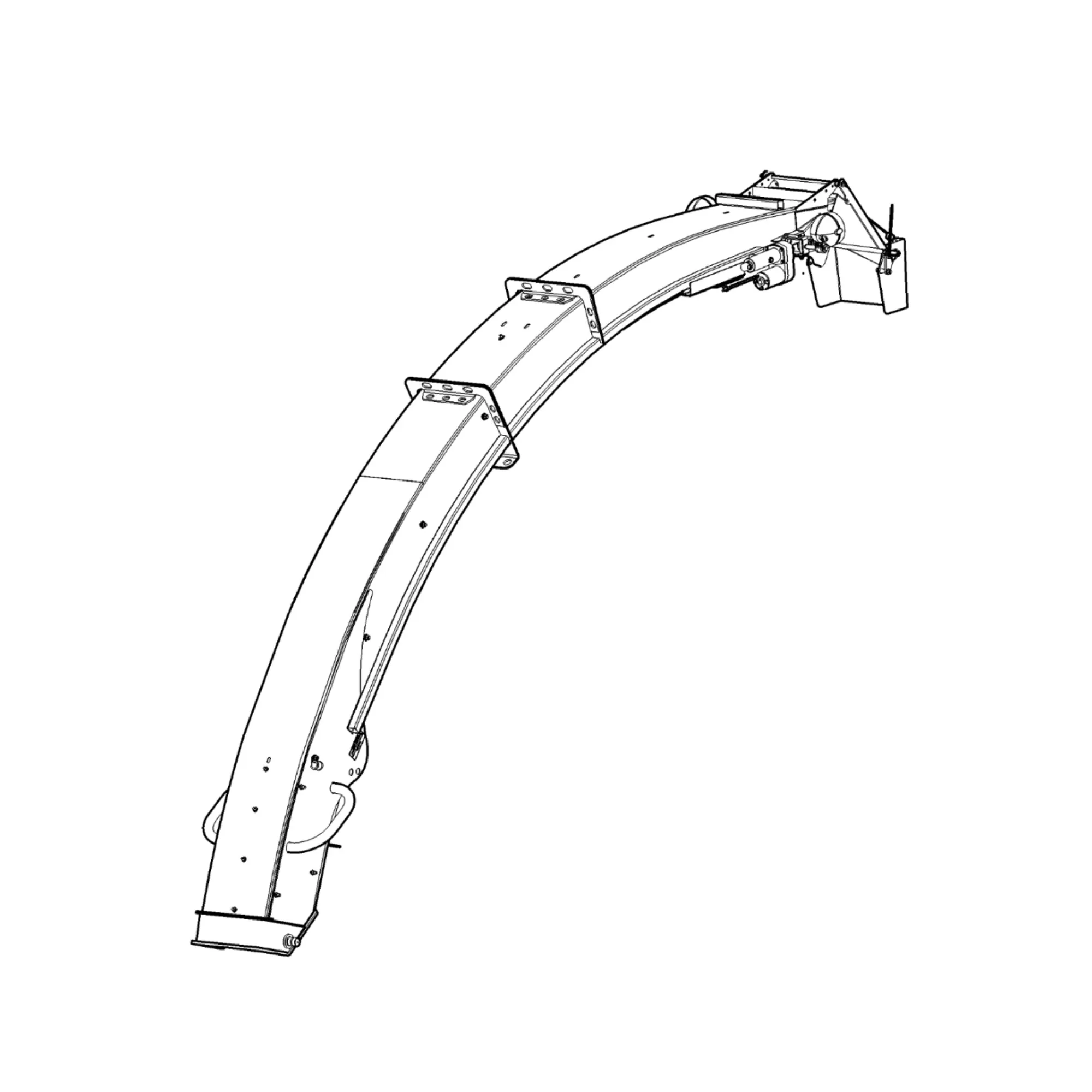 John Deere High Arch Wide Discharge Spout - BZ100202