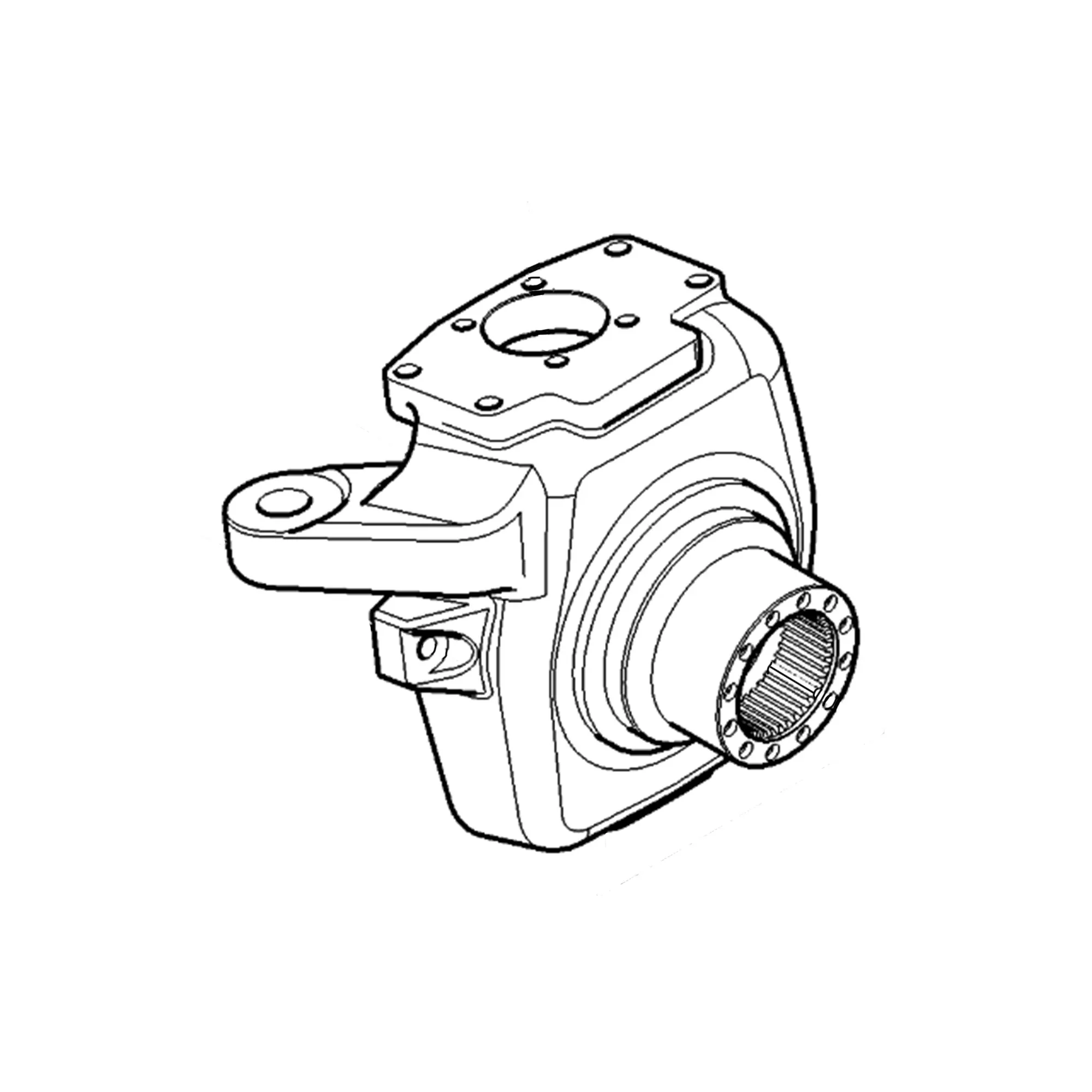 John Deere MFWD Axle Knuckle RH Housing - L208678