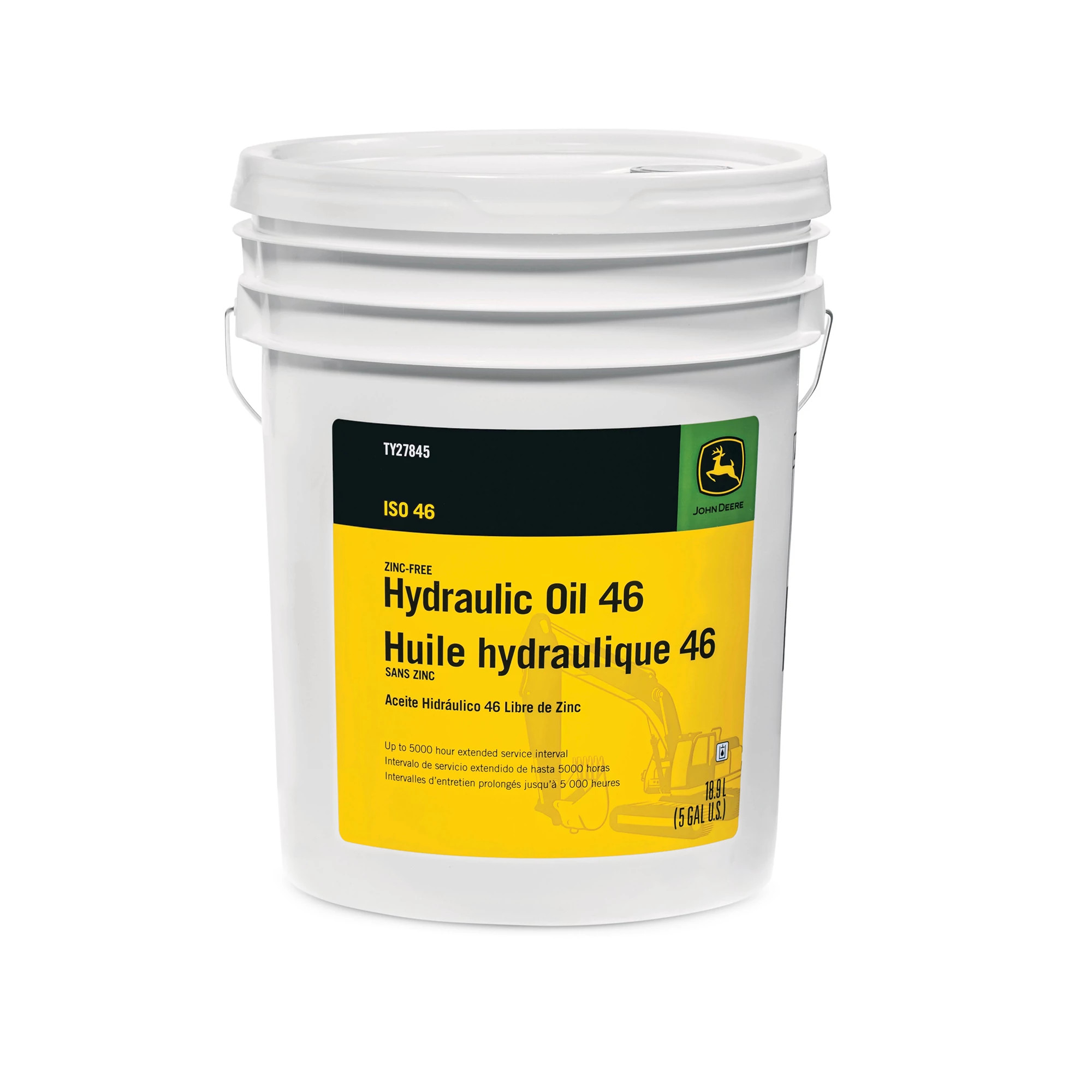 John Deere Zinc-Free Hydraulic Oil, ISO 46, 18.9 Liter (5 Gallon) - TY27845