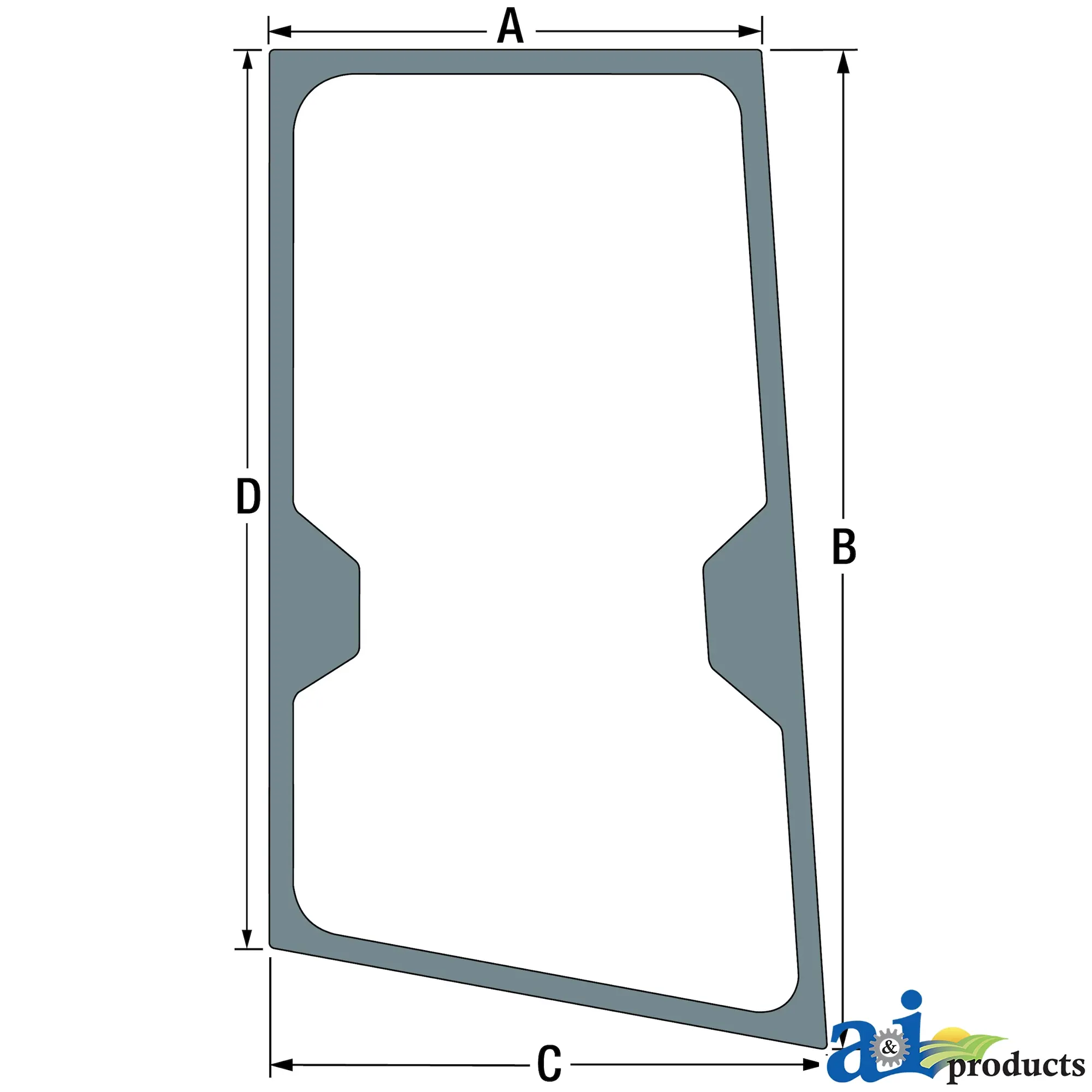A&I Products Right Side Standard Cab Glass Window - A-T244711