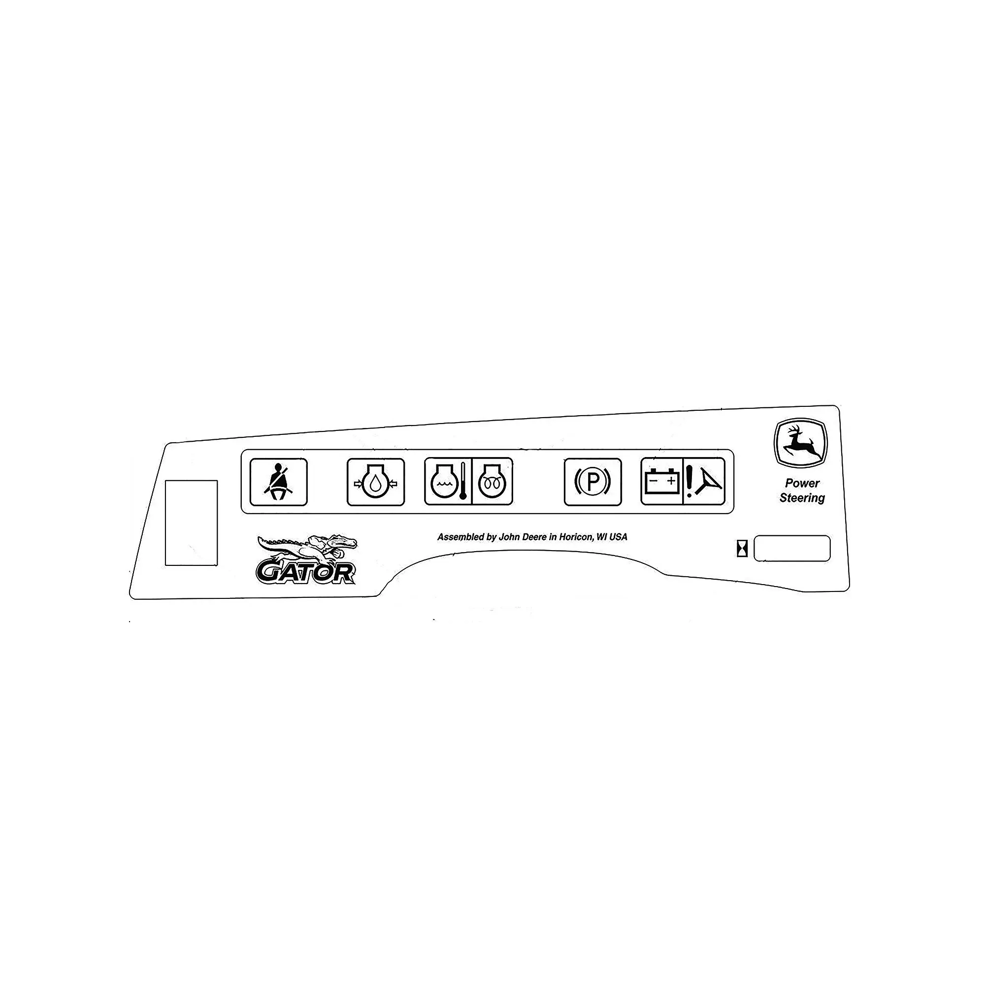 John Deere Monitor Light Label with EPAS - M162645