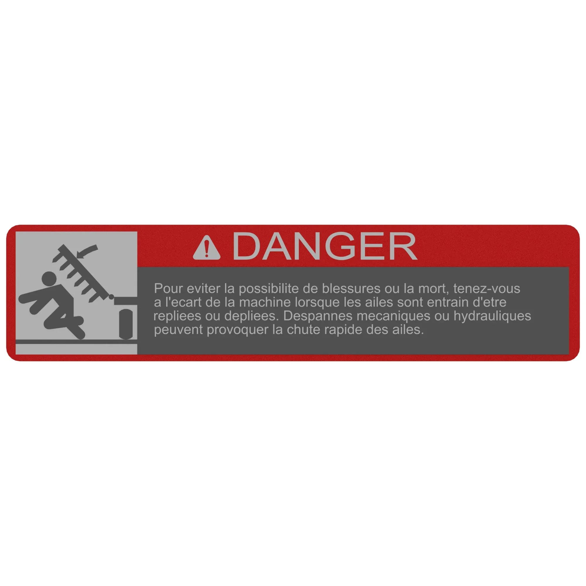 John Deere Safety Danger Label, French - N232803