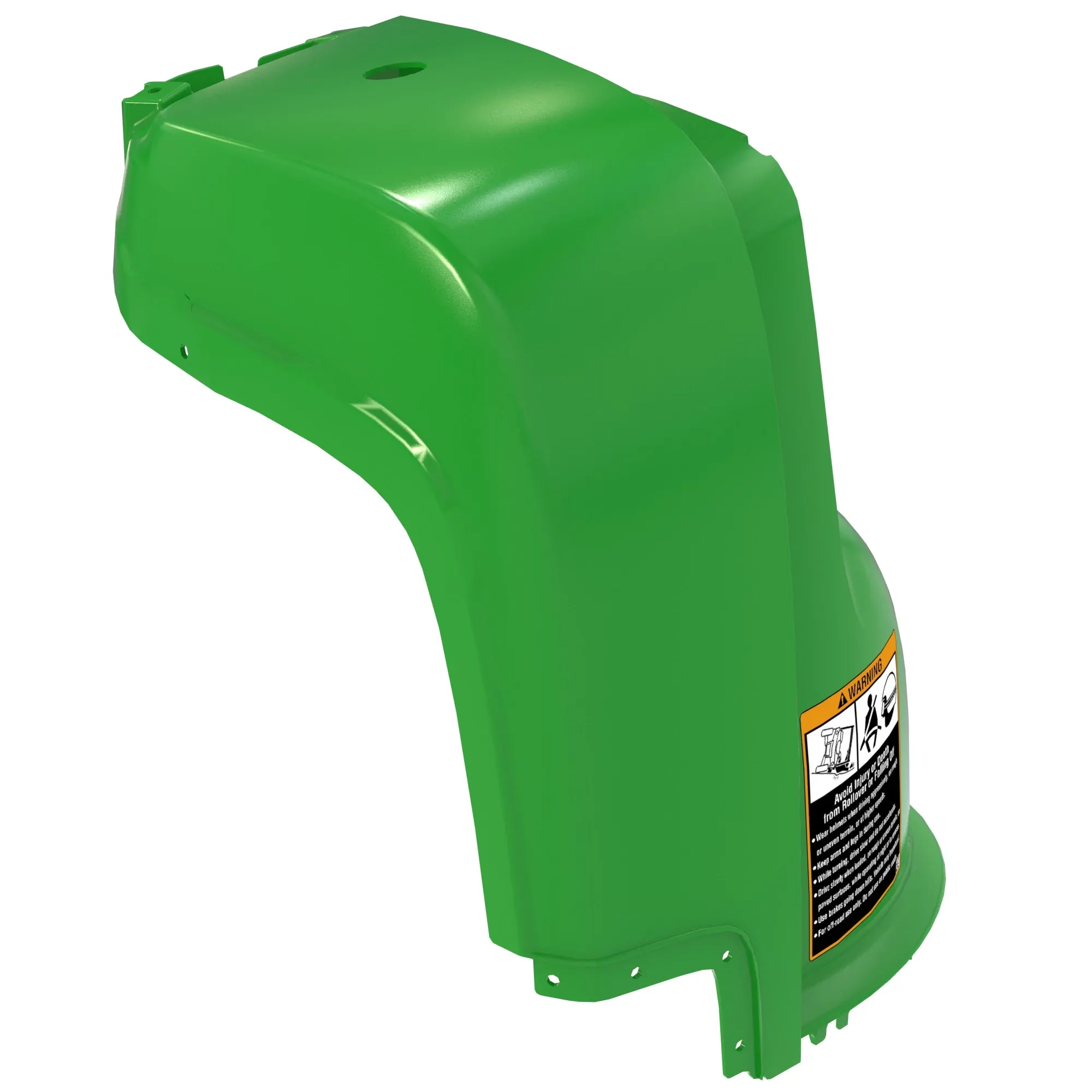 John Deere Hood Front Fender with Label, Right Side - AM146233
