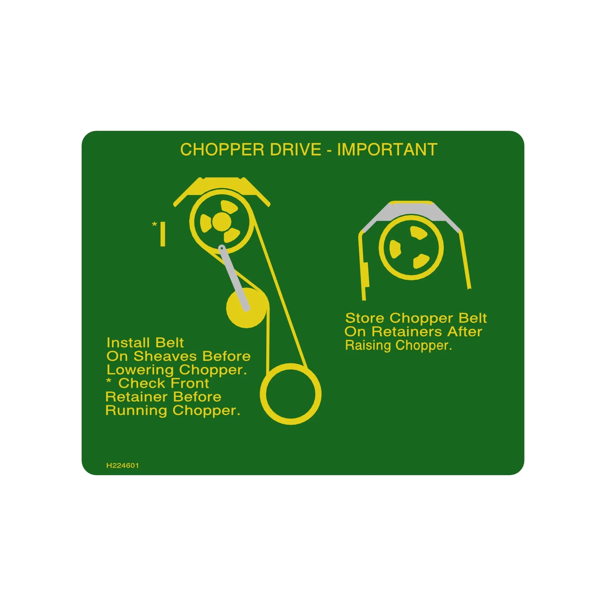 John Deere Label - H224601