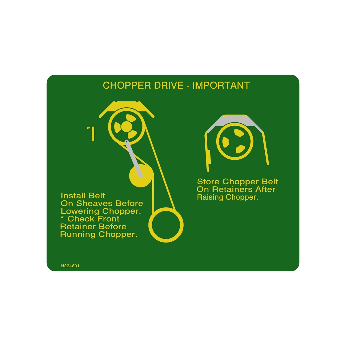 Label, Chopper Belt Routing Belt St