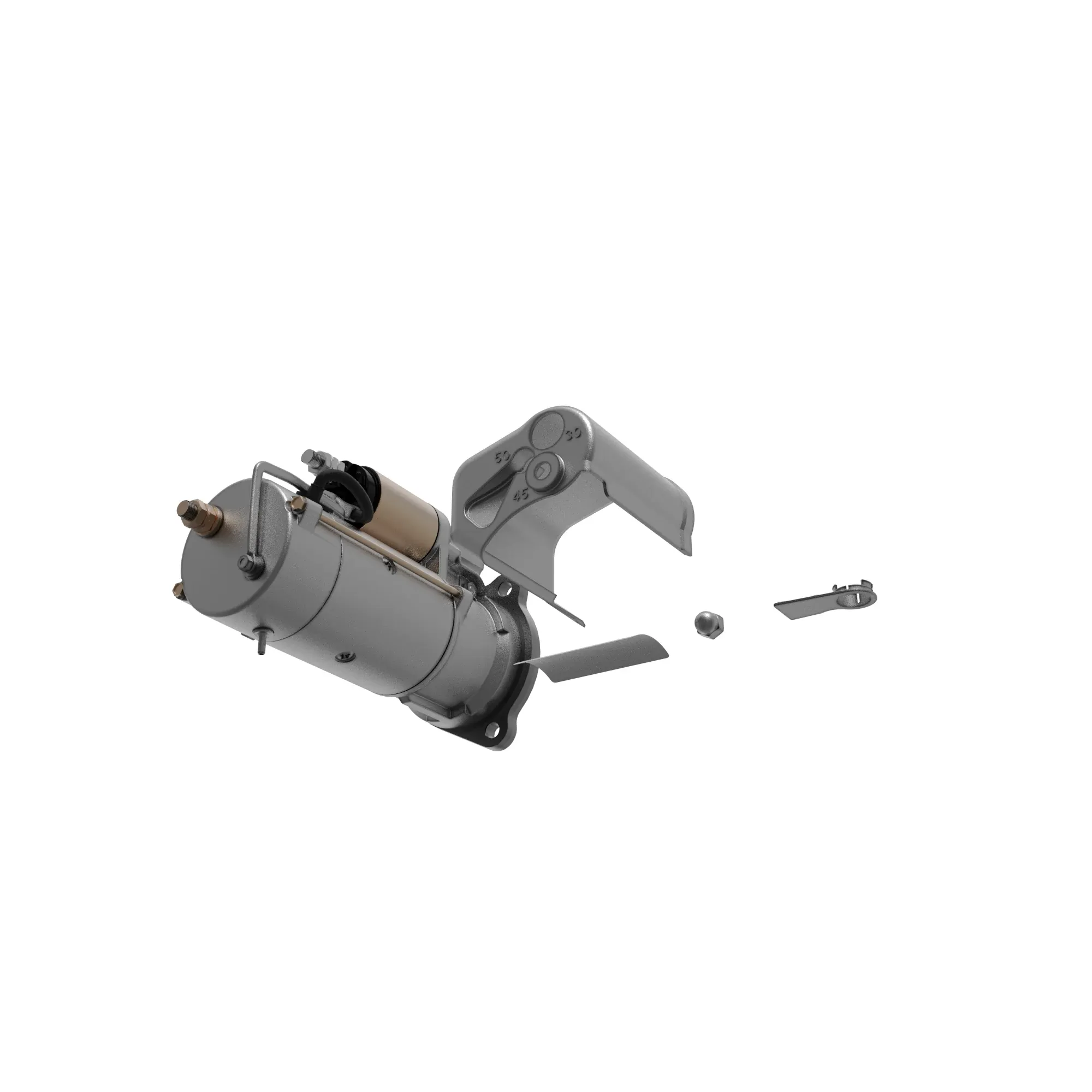 John Deere Insulated Ground Engine Starter Motor Kit, 12 Volt, 5.5 kW - RE555916
