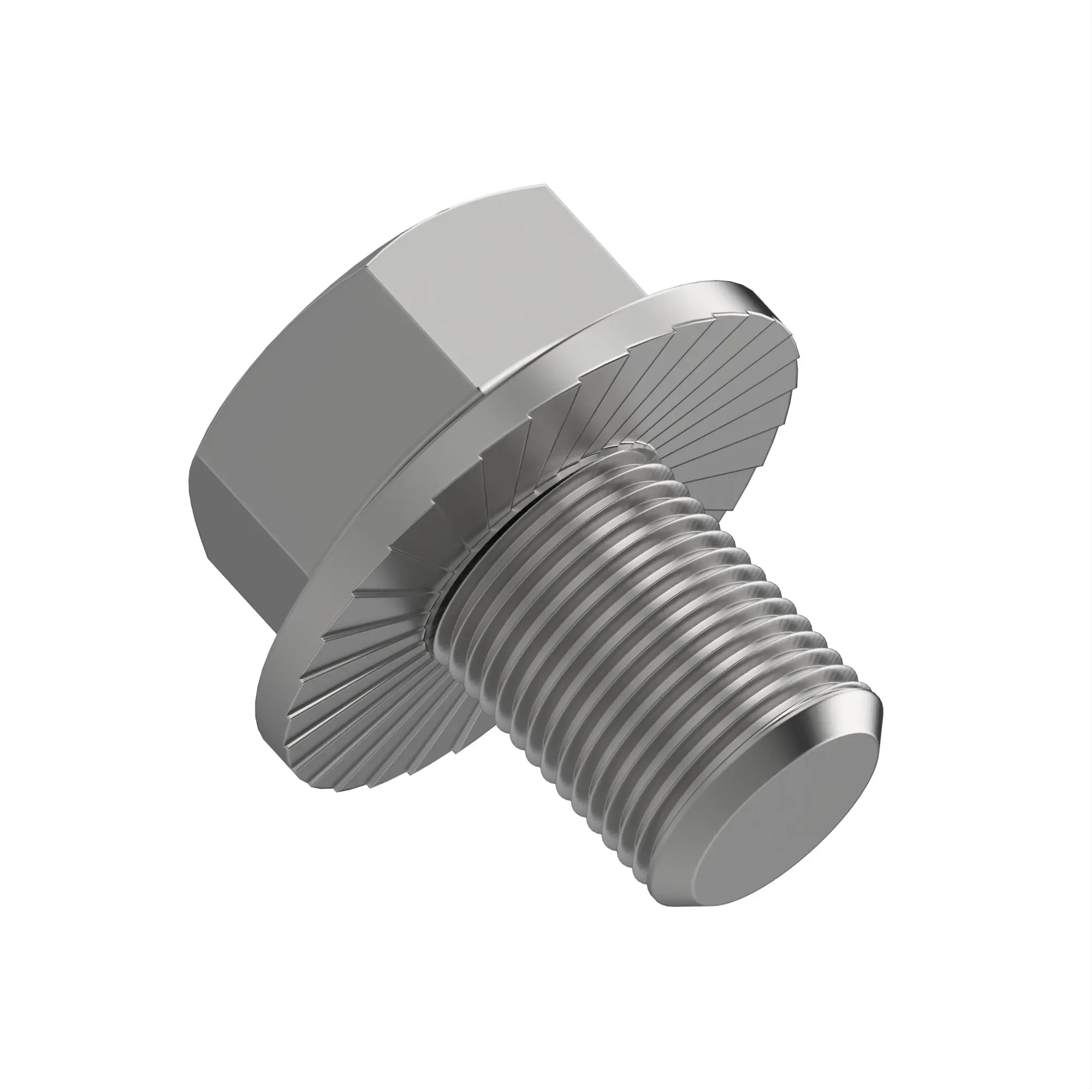 Screw, M10X12.5, Serrated, Hex Flan