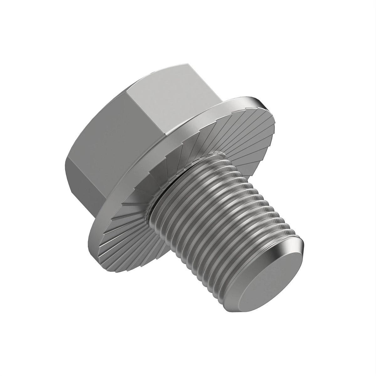 Screw, M10X12.5, Serrated, Hex Flan